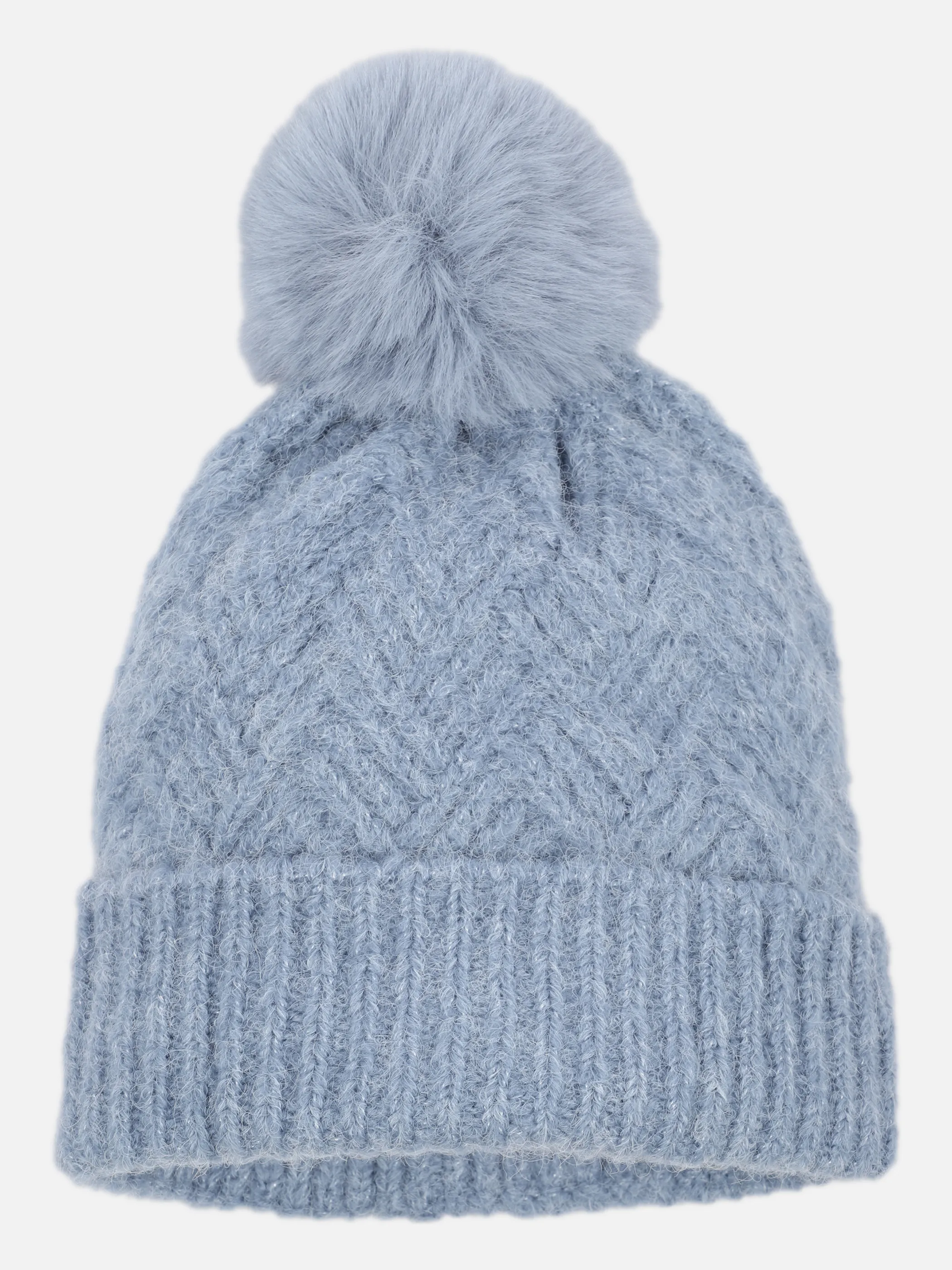 | 867921-bleu Strickmütze | mit Bommel noSize | BLEU Damen