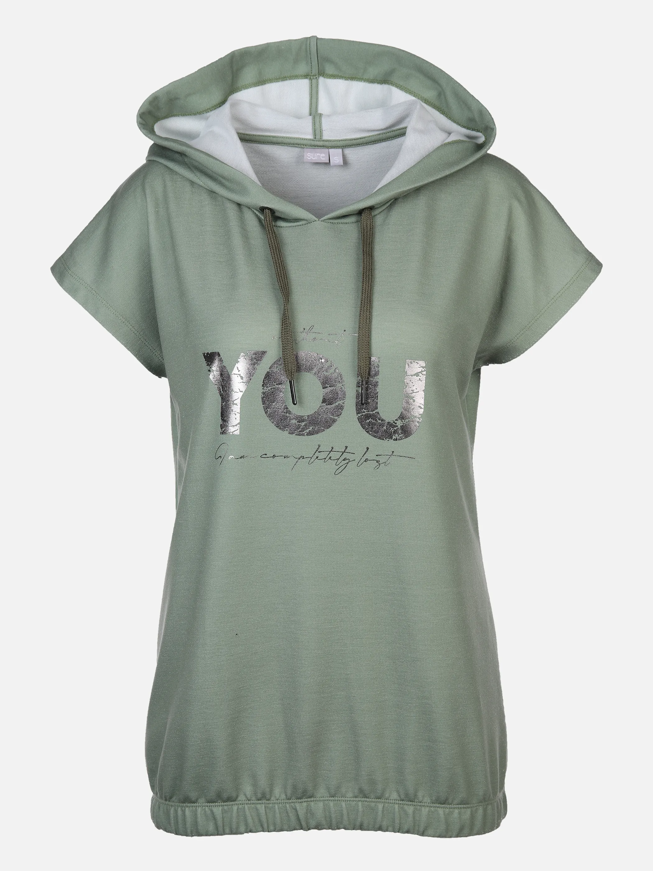 Sure Da-Hoodie m. Folienprint, 1/2 Grün 877572 SALBEI 1 Sure Da-Hoodie m. Folienprint, 1/2 Grün 877572 SALBEI 1