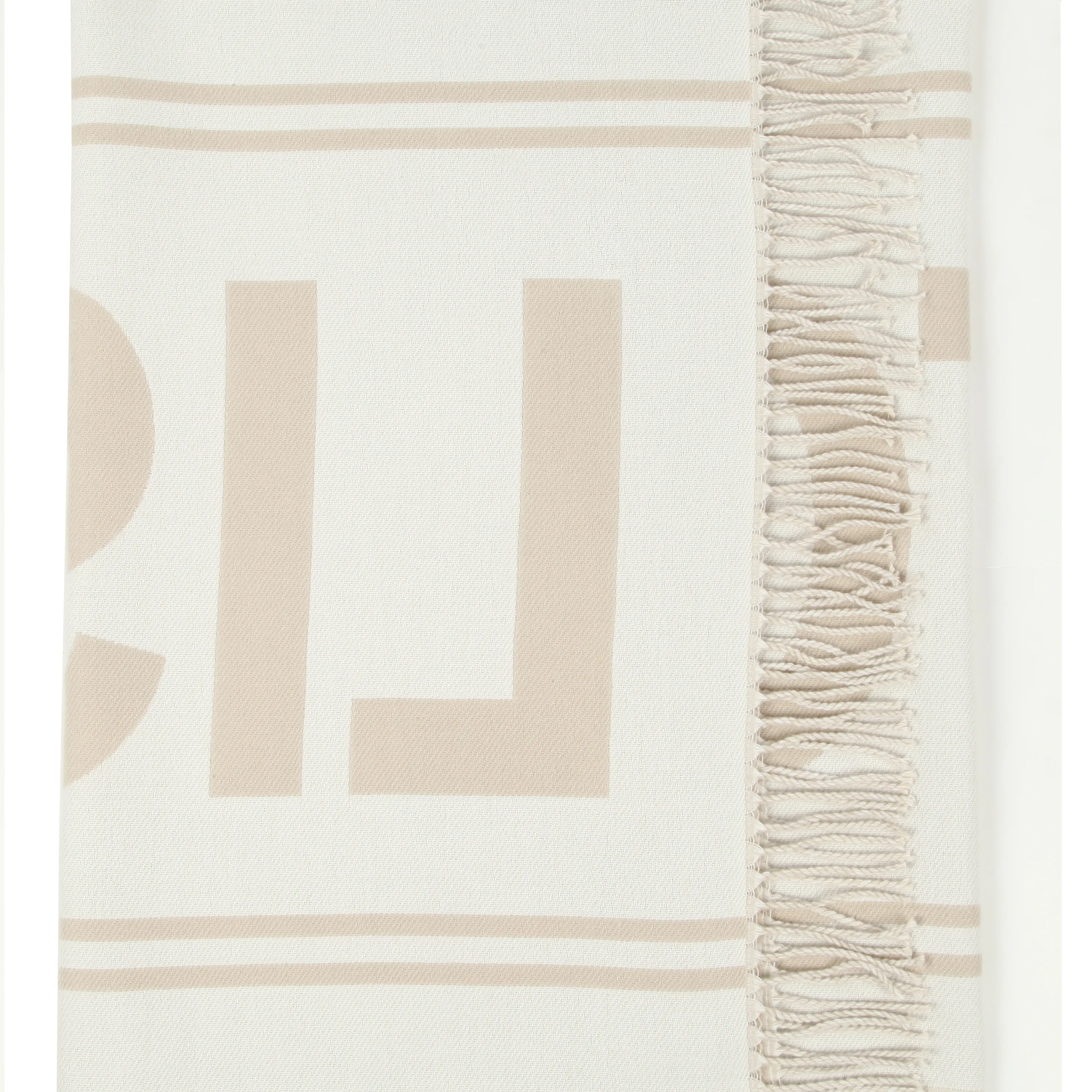 Lisa Tossa Da-Schal m. LT Logo Weiß 881750 BEIGE/OFFW 3 Lisa Tossa Da-Schal m. LT Logo Weiß 881750 BEIGE/OFFW 3