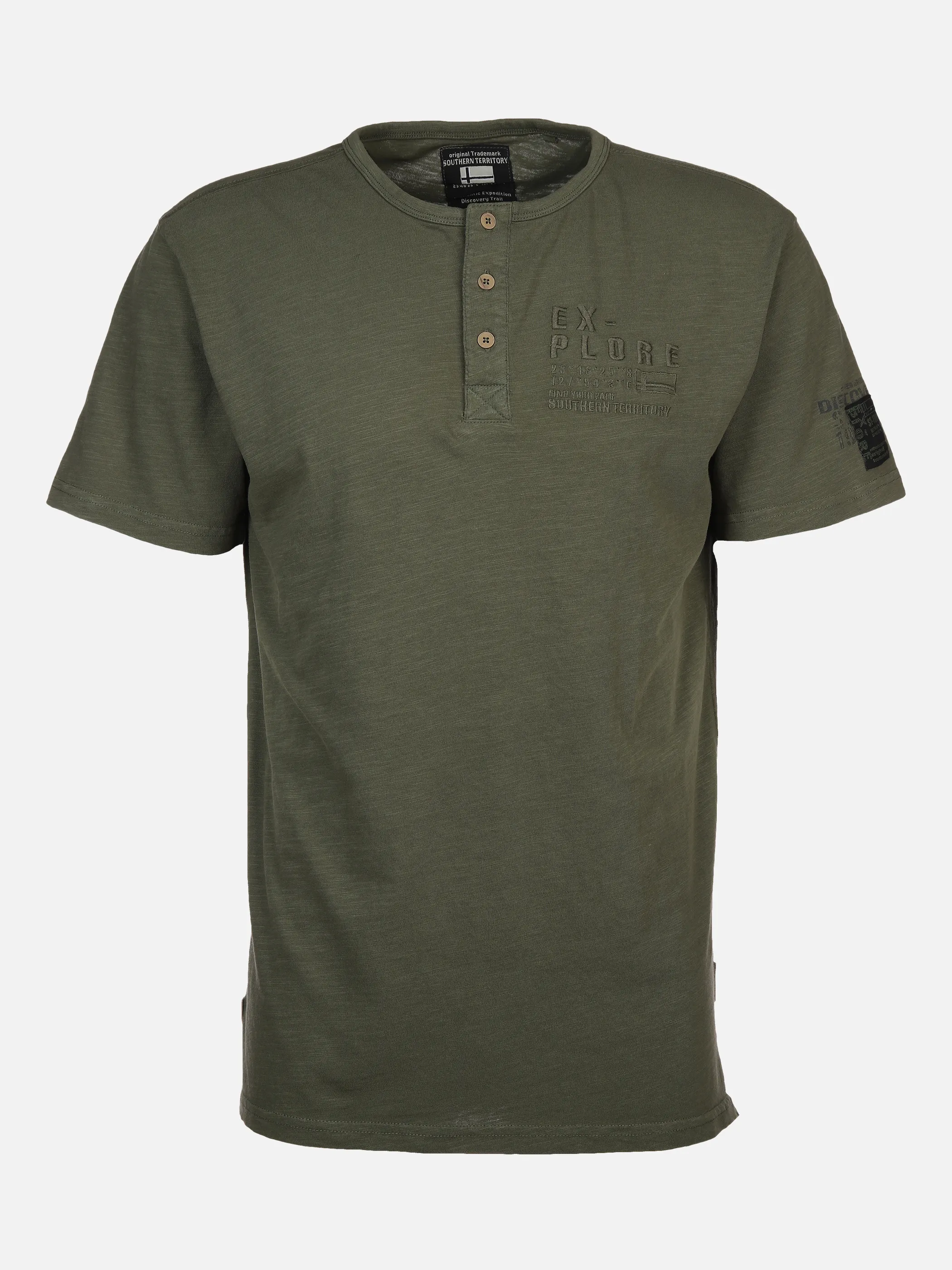 Southern Territory He. Henleyshirt 1/2 Arm washer Grün 878482 OLIVE 1 Southern Territory He. Henleyshirt 1/2 Arm washer Grün 878482 OLIVE 1