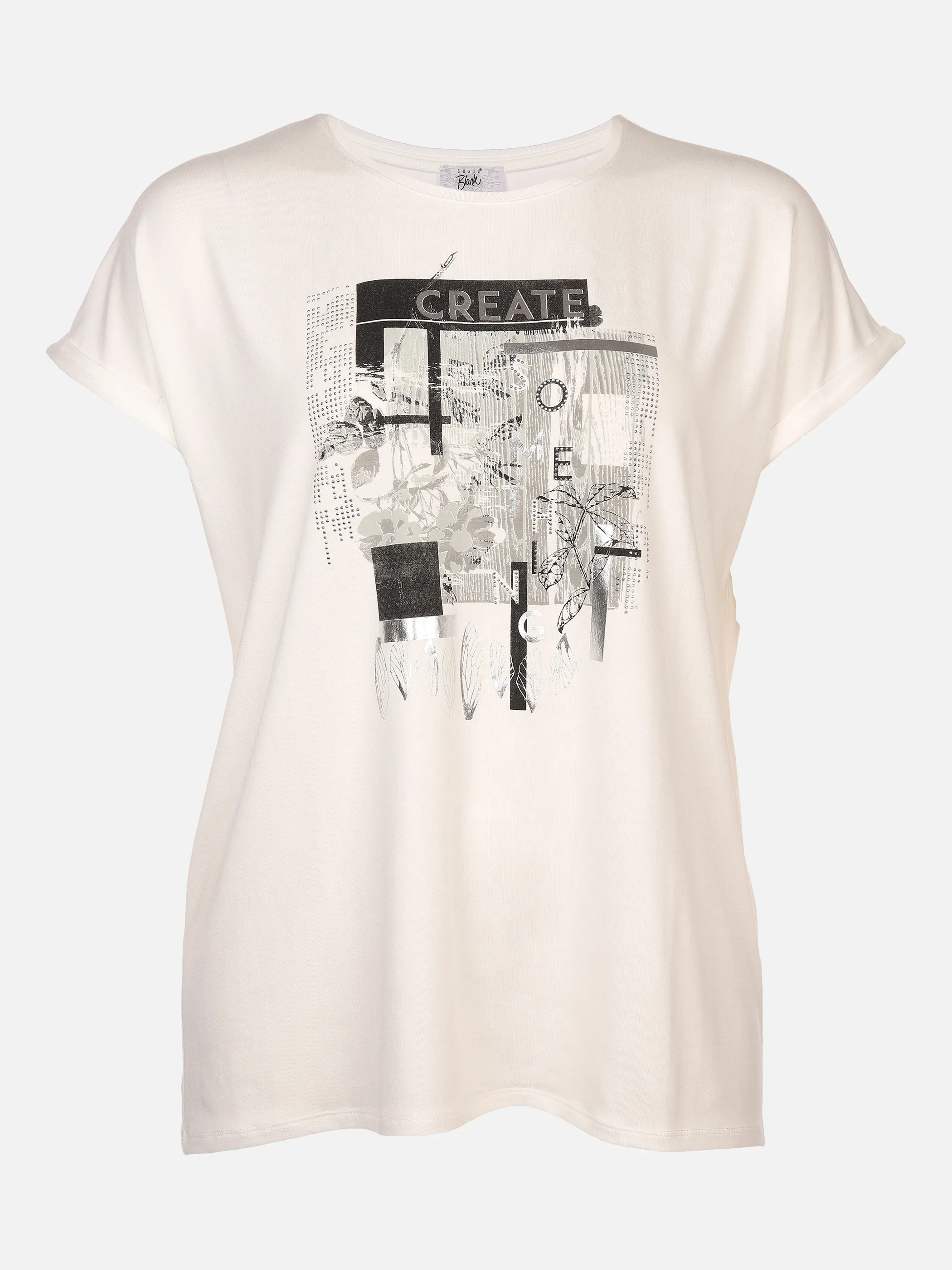 Sonja Blank Da-gr.Gr.T-Shirt m.Frontprint Weiß 877934 OFFWHITE 1 Sonja Blank Da-gr.Gr.T-Shirt m.Frontprint Weiß 877934 OFFWHITE 1