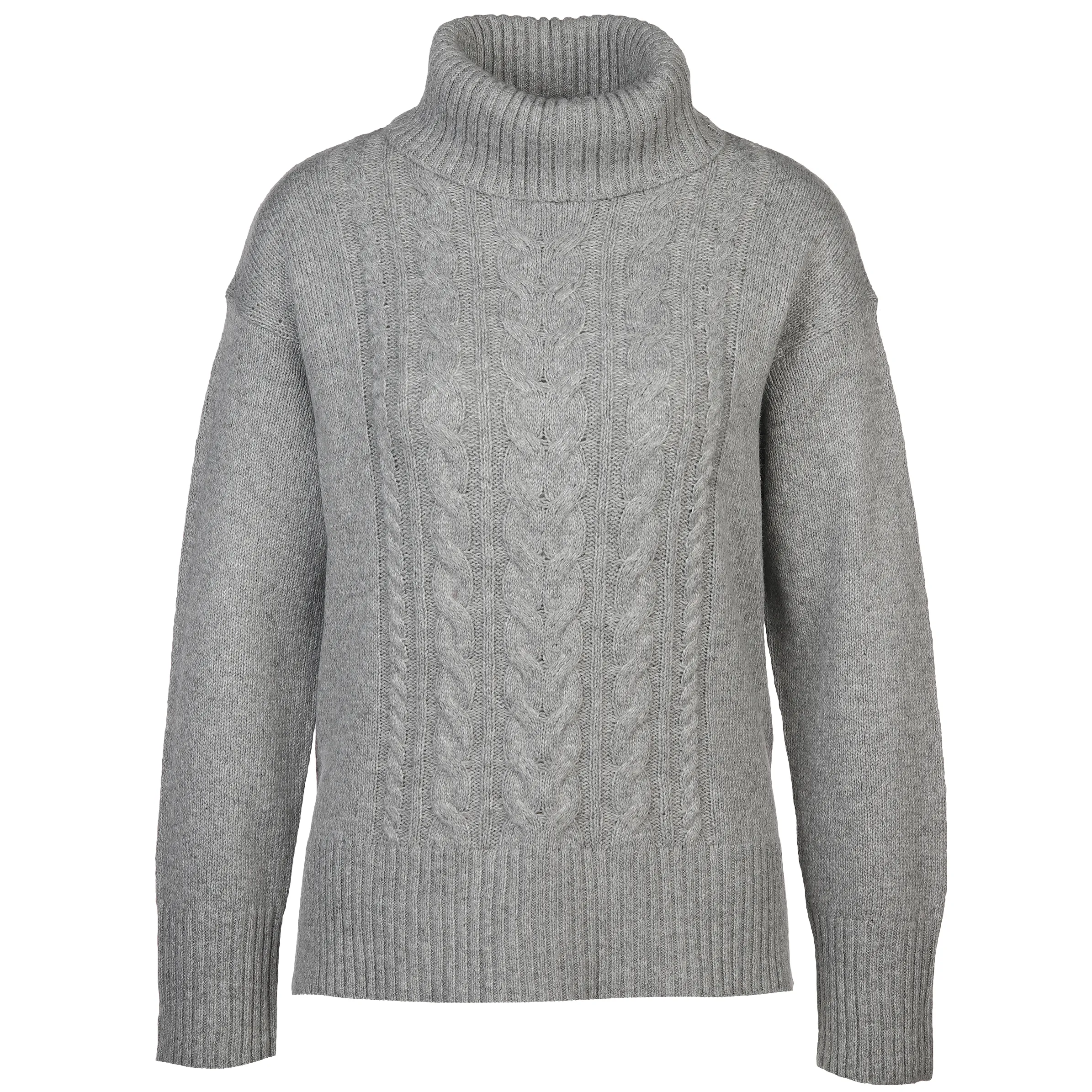 Tom Tailor 1041157 Knit pullover cable turtleneck Grau 887440 21373 1