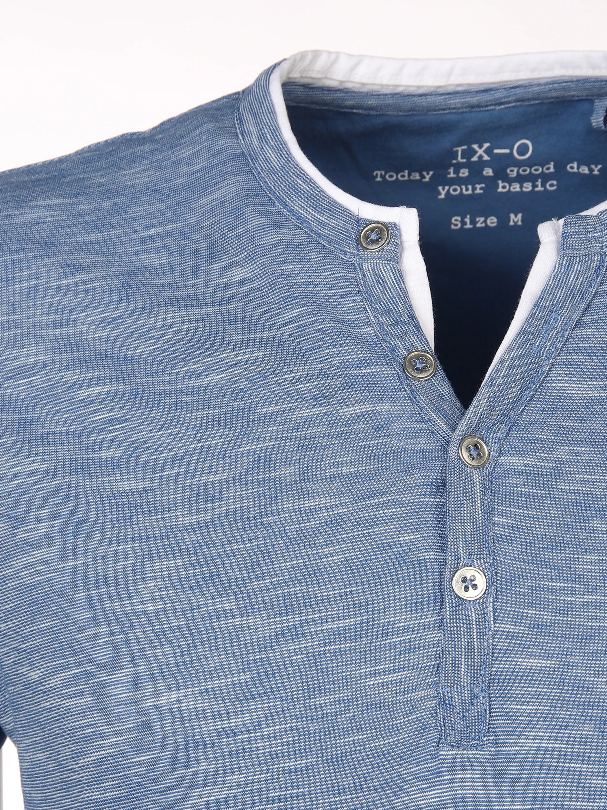 IX-O YF-He-T-Shirt, Serafino Blau 873742 MID BLUE 3