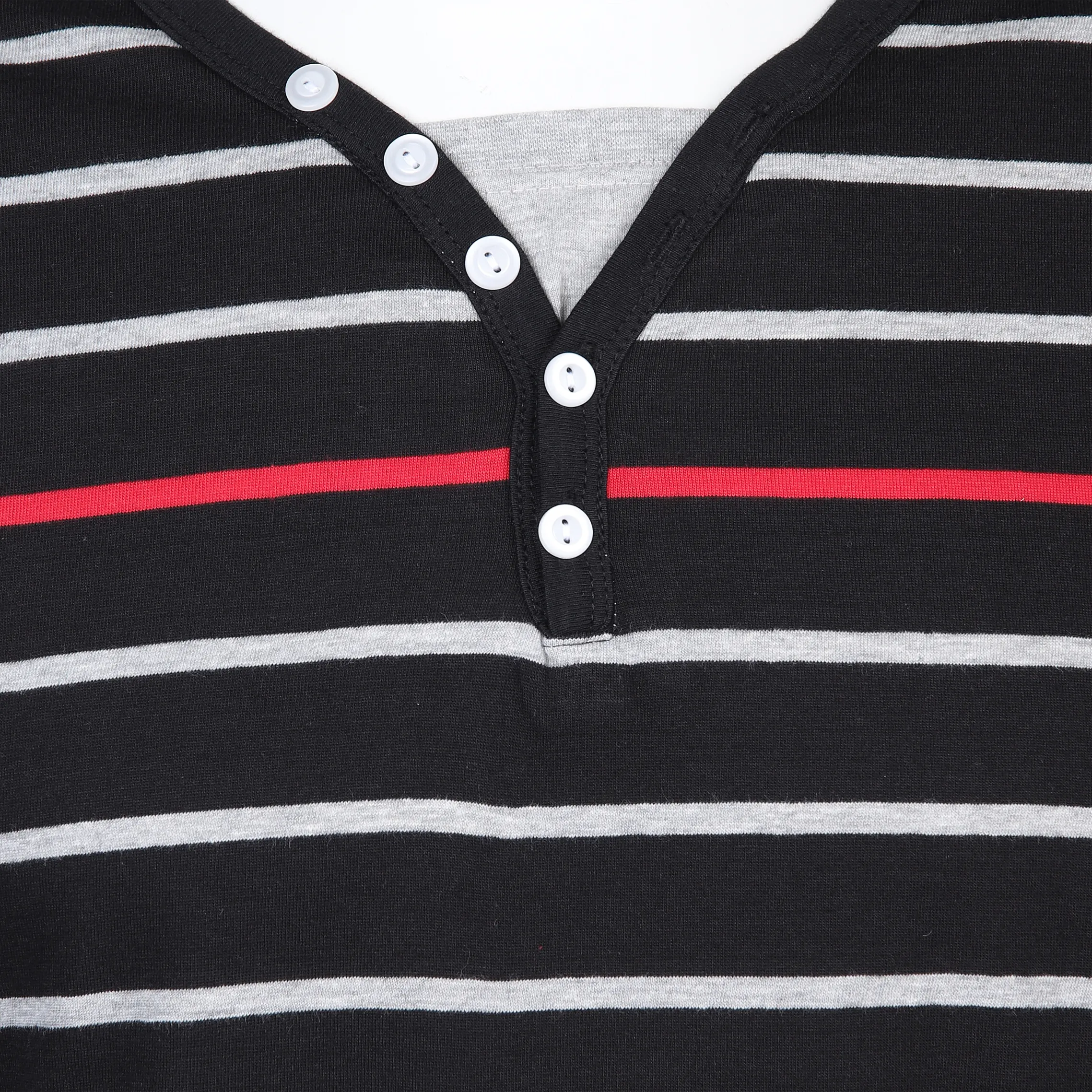 Jim Spencer He. Pyjama Serafinos Shirt ges Schwarz 884585 BLACK/GREY 3