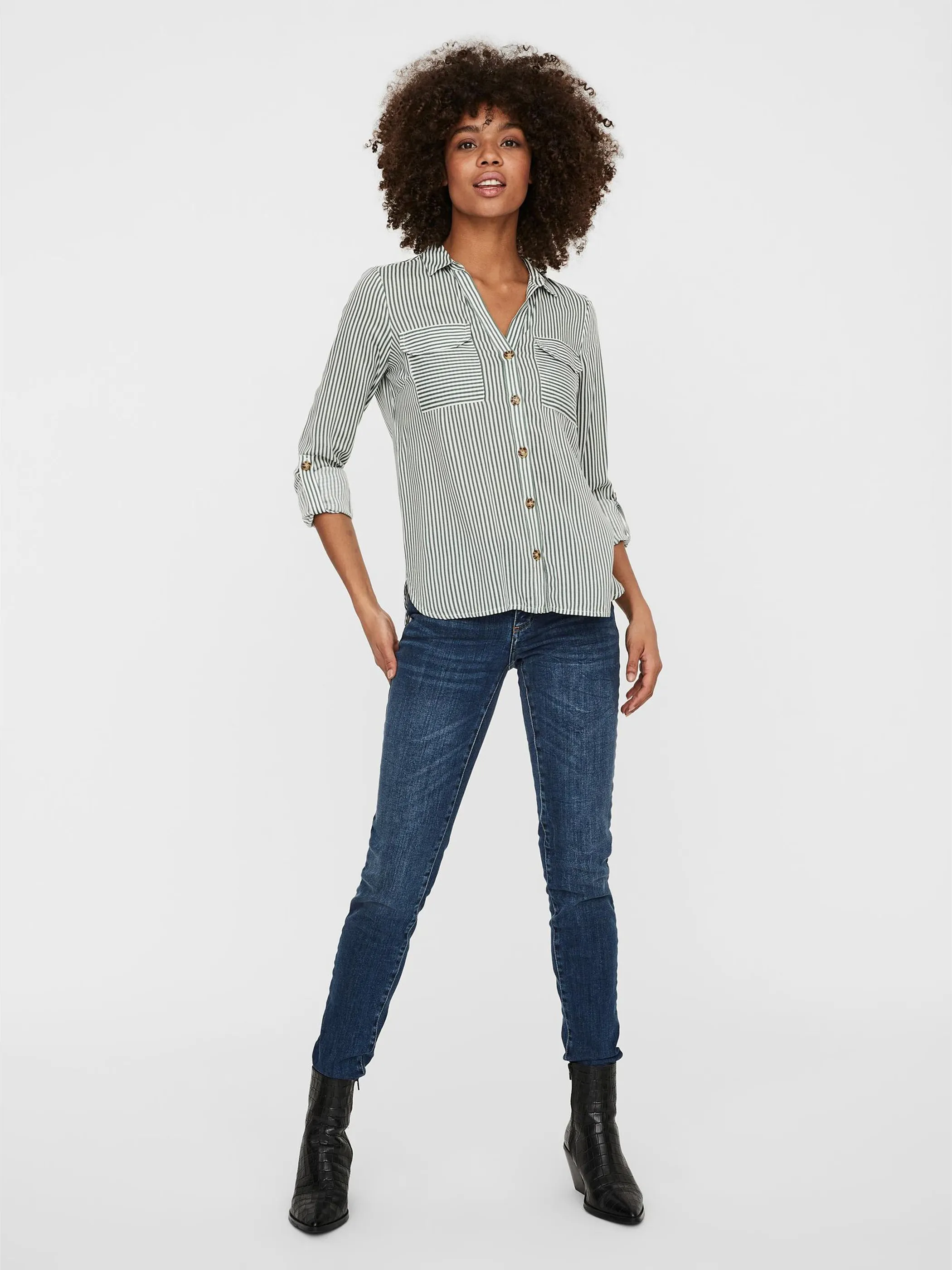 Vero Moda 10243218 VMBUMPY L/S SHIRT NOO Weiß 852234 175598003 2