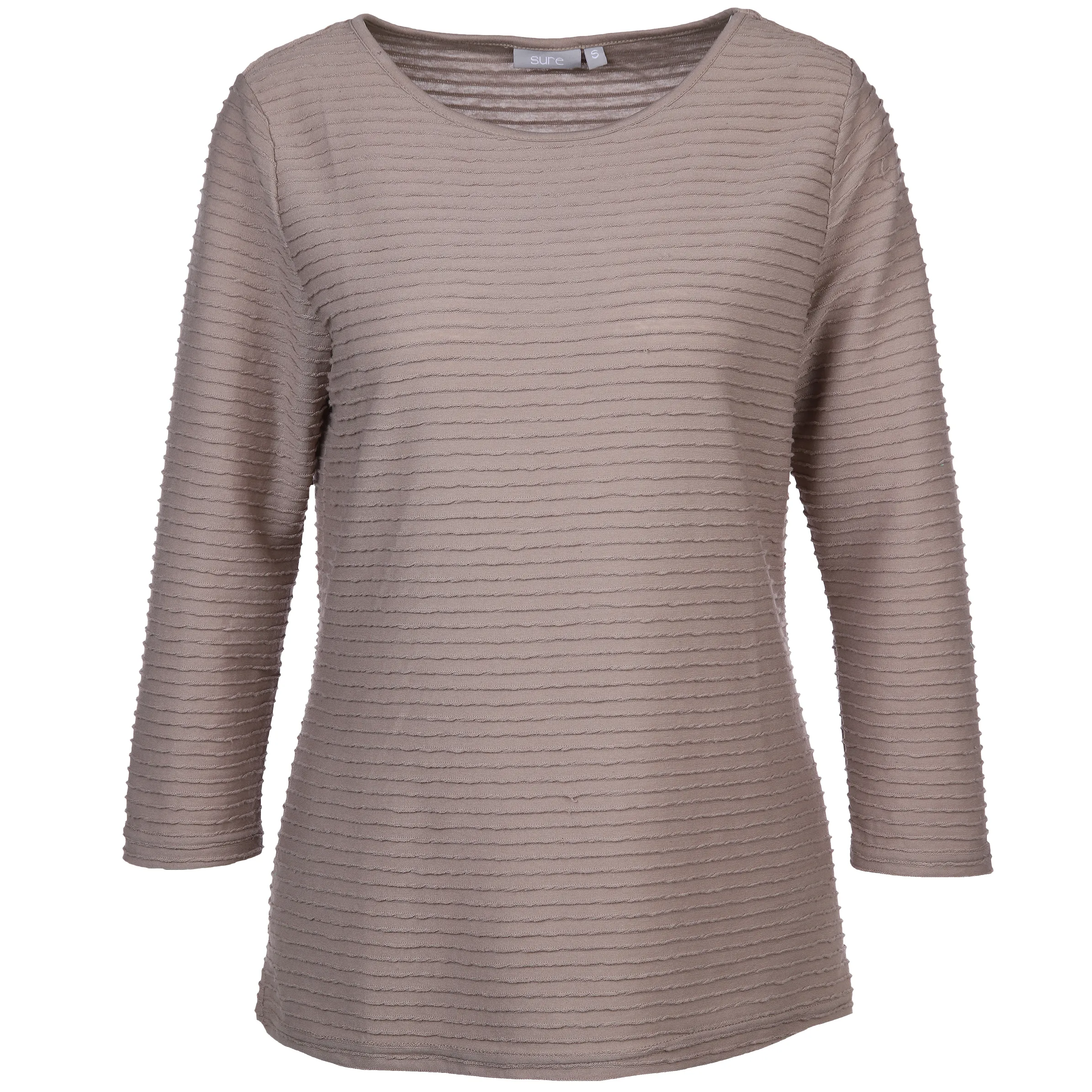 Sure Da-Struktur-Shirt 3/4 Arm Braun 880336 TAUPE MEL 1 Sure Da-Struktur-Shirt 3/4 Arm Braun 880336 TAUPE MEL 1