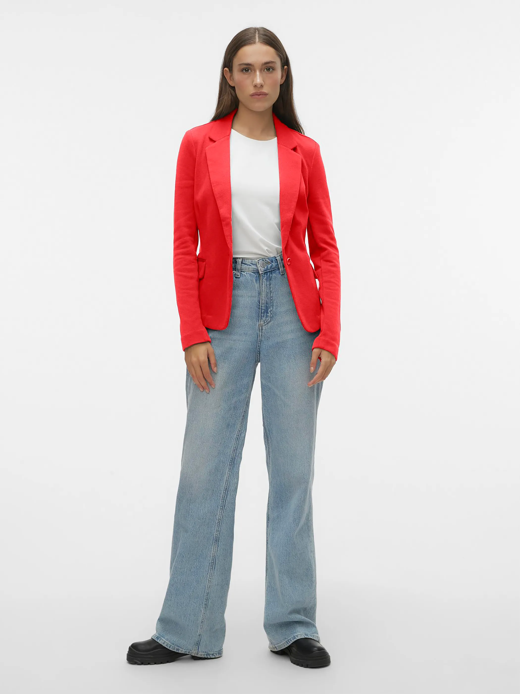 Vero Moda 10154123 VMJULIA LS BLAZER DNM Rot 723587 175644 2