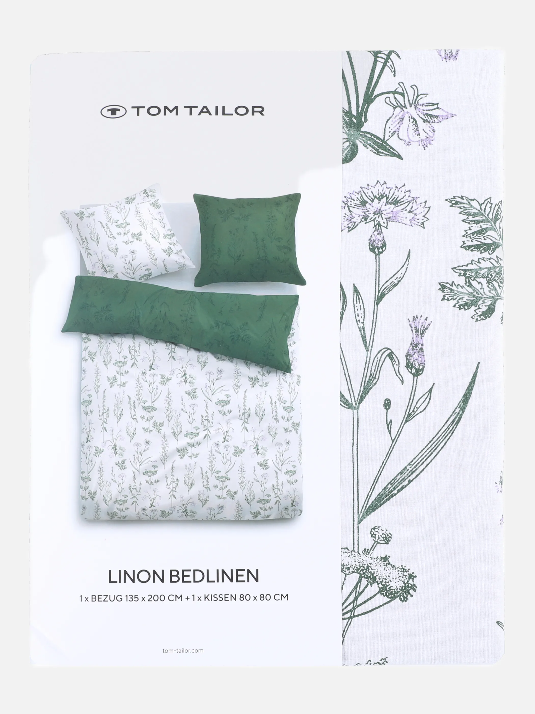 Tom Tailor Wendebettwäsche Isabella Renfo Weiß 880396 WEIß/GRÜN 2