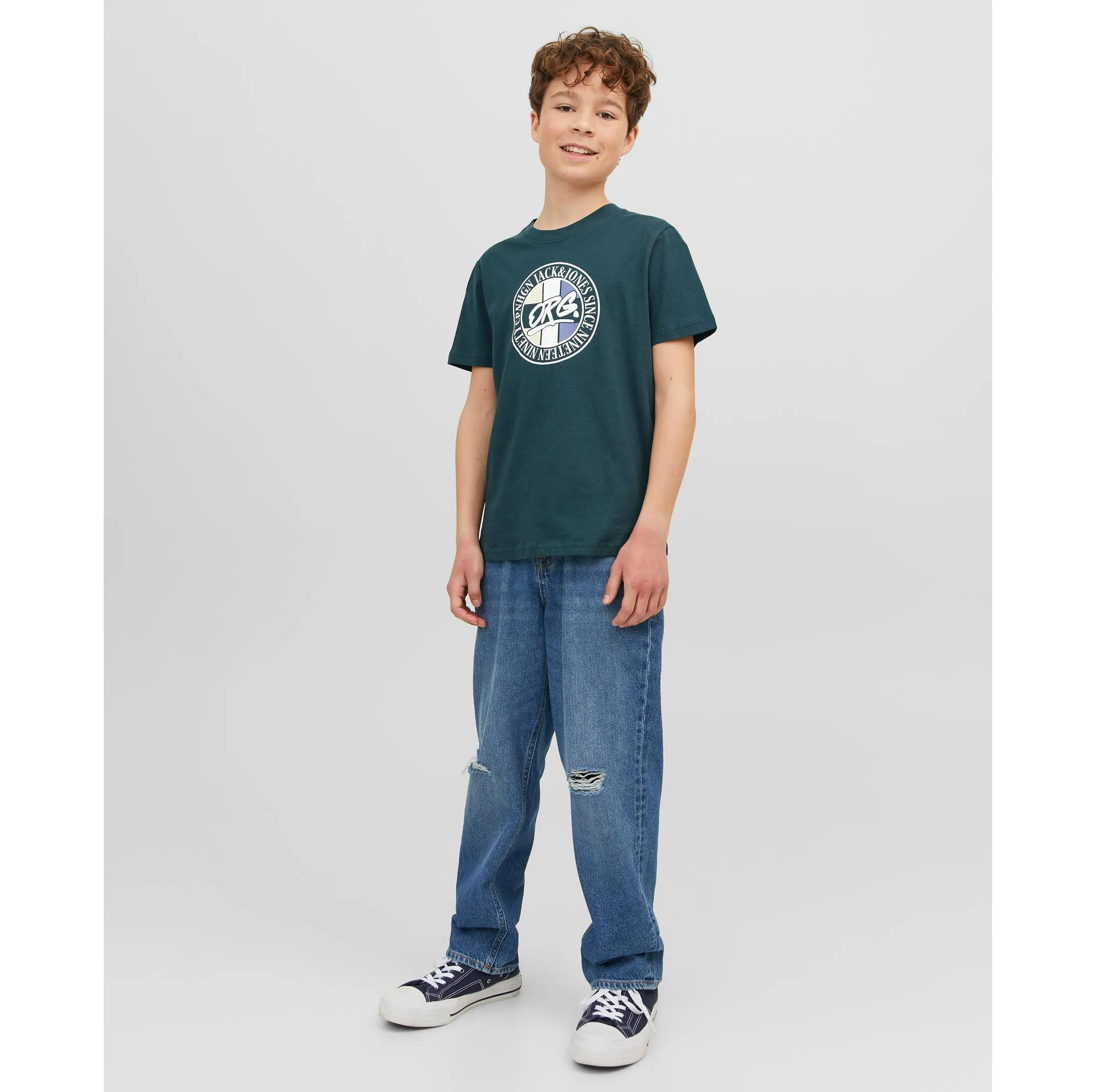 Jack&Jones Junior 12242849 JORARTHUR TEE SS CREW Türkis 890862 283238 4