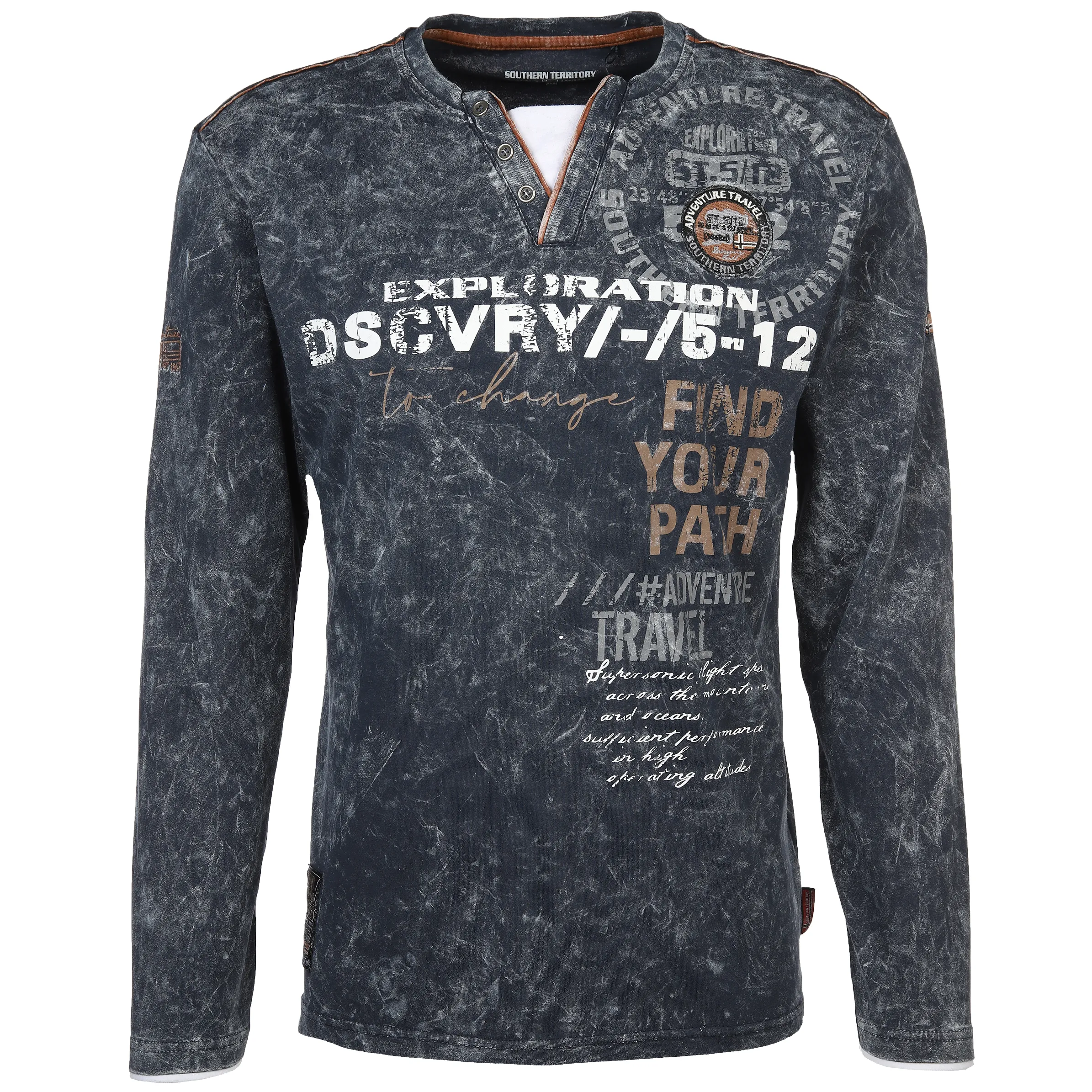 Southern Territory He. Henleyshirt 1/1 Arm 2in1 Blau 884590 NAVY 1 Southern Territory He. Henleyshirt 1/1 Arm 2in1 Blau 884590 NAVY 1