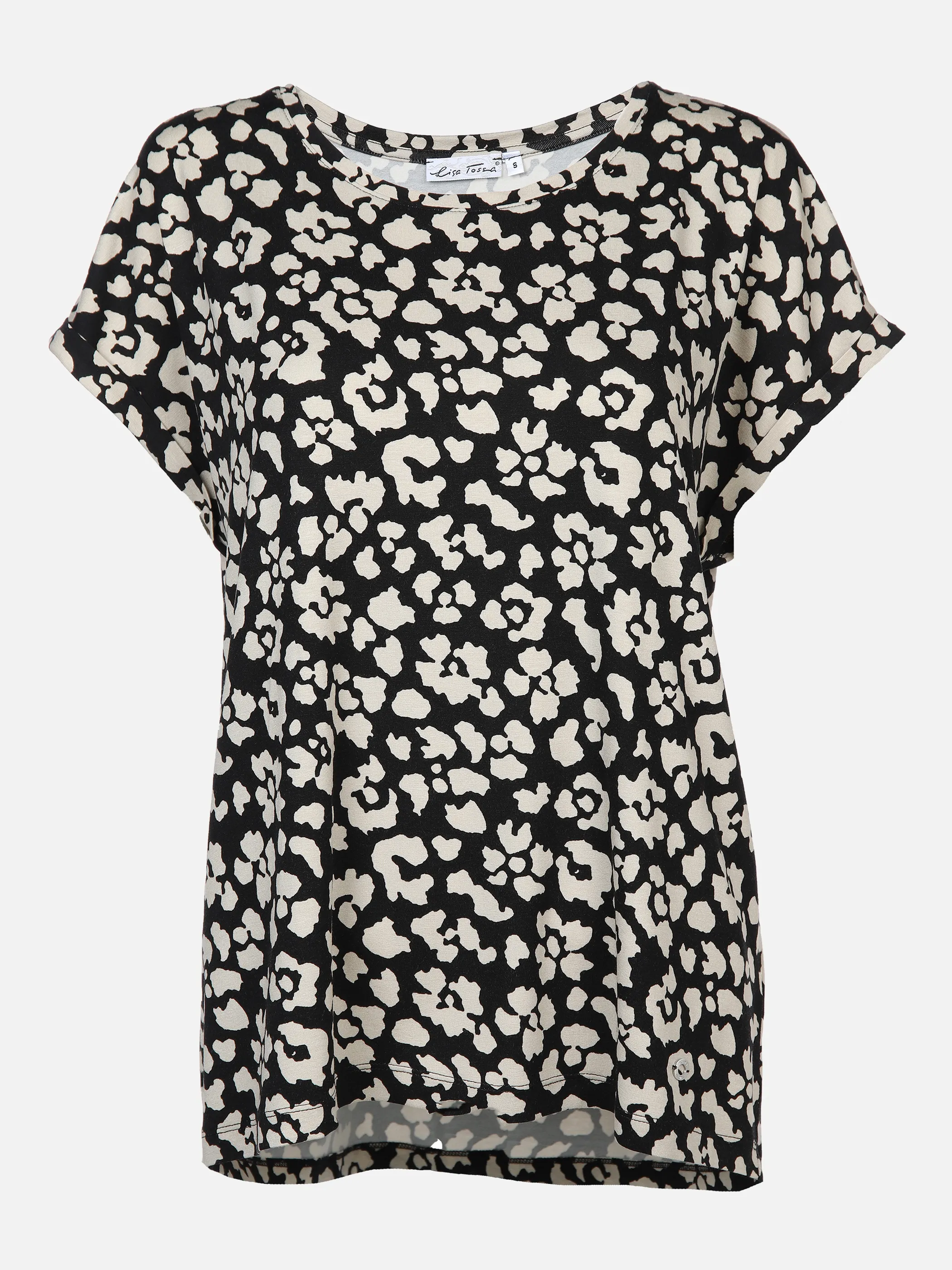 Lisa Tossa Da-T-Shirt m. Alloverprint Schwarz 877821 SCHW/SAND 1 Lisa Tossa Da-T-Shirt m. Alloverprint Schwarz 877821 SCHW/SAND 1