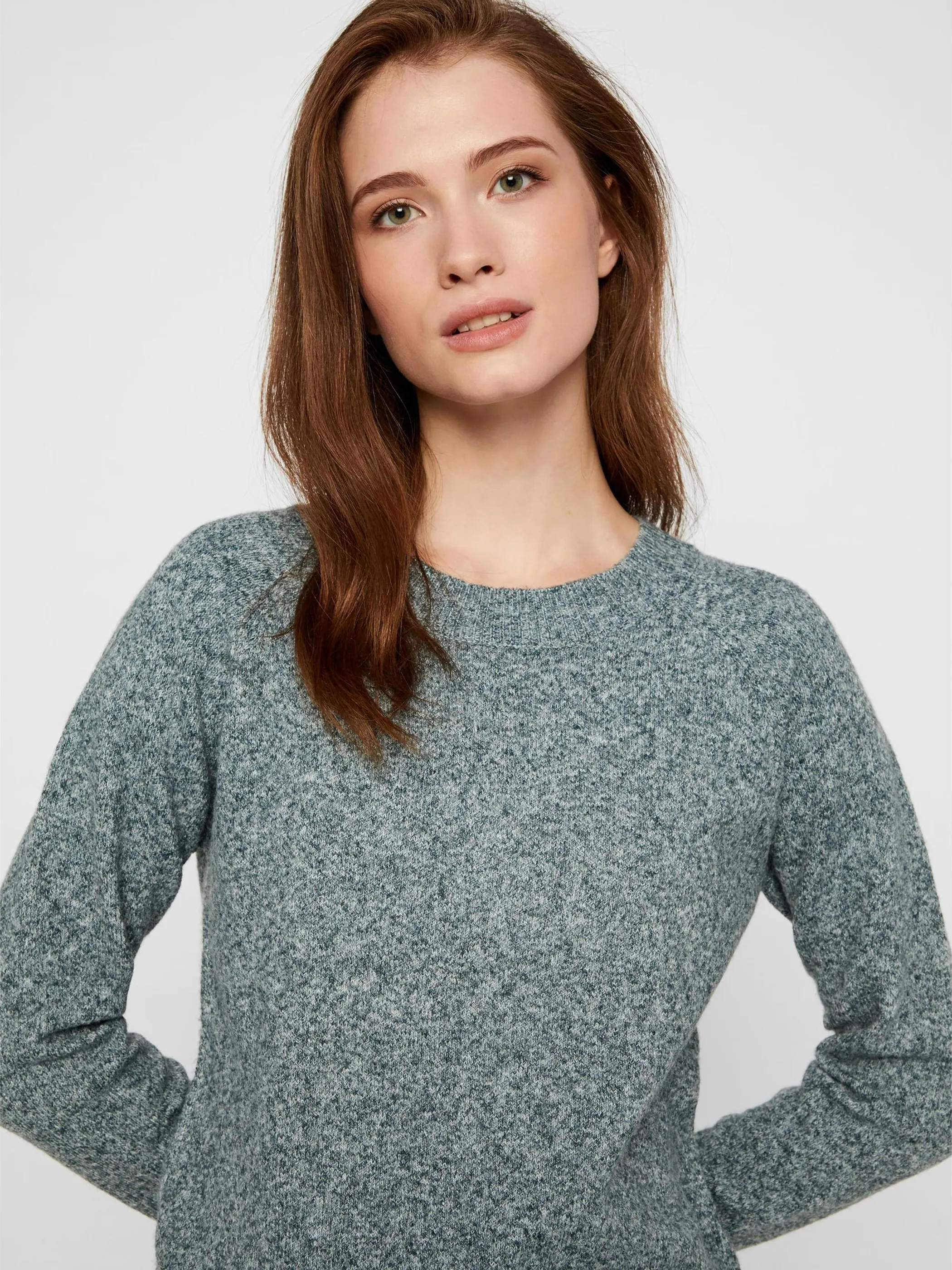 Vero Moda 10201022 VMDOFFY LS O-NECK BLO Grün 790647 255535004 2