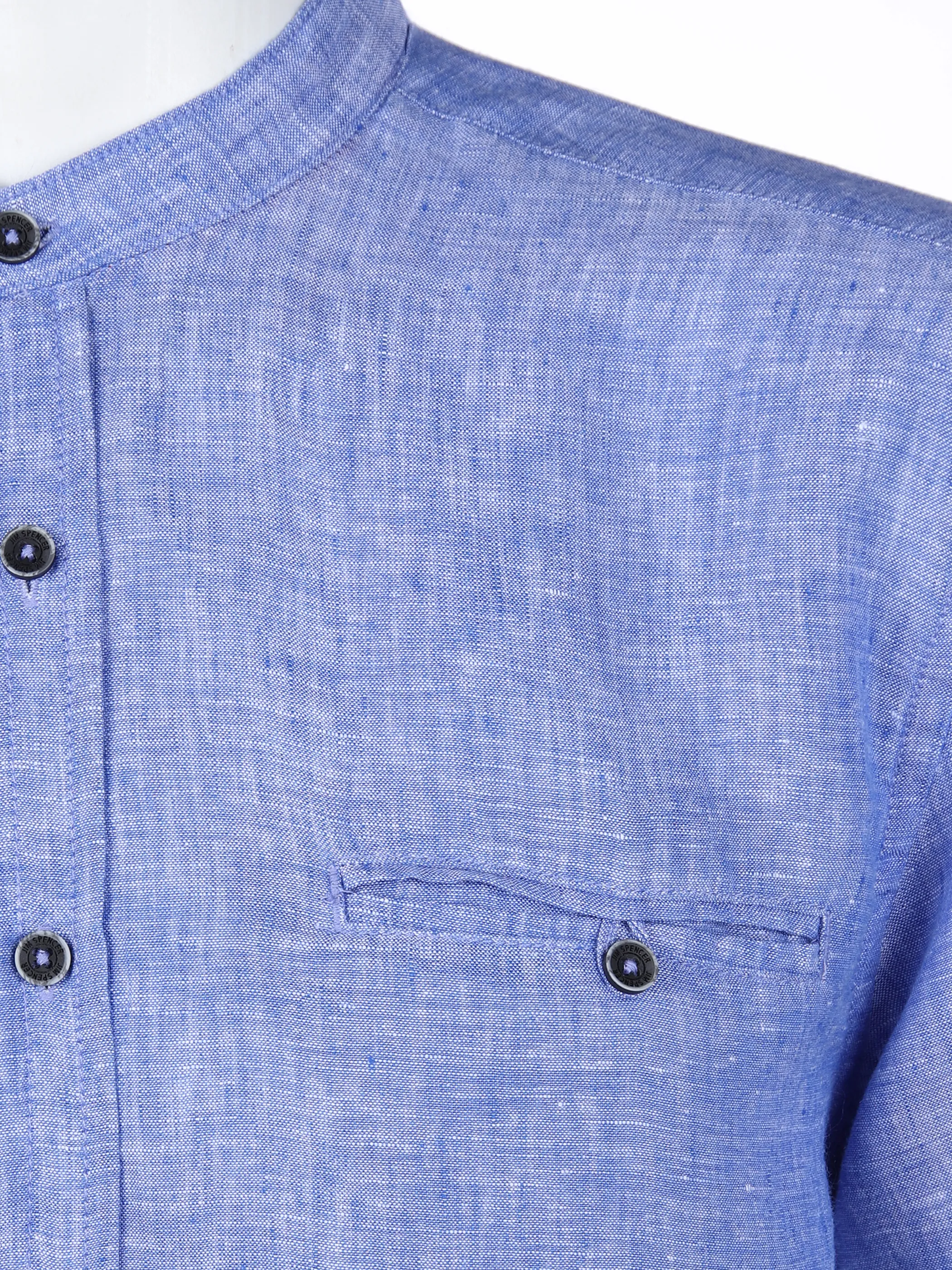 Jim Spencer He. Leinenhemd 1/2 Arm Steh Blau 862780 BLUE 3 Jim Spencer He. Leinenhemd 1/2 Arm Steh Blau 862780 BLUE 3