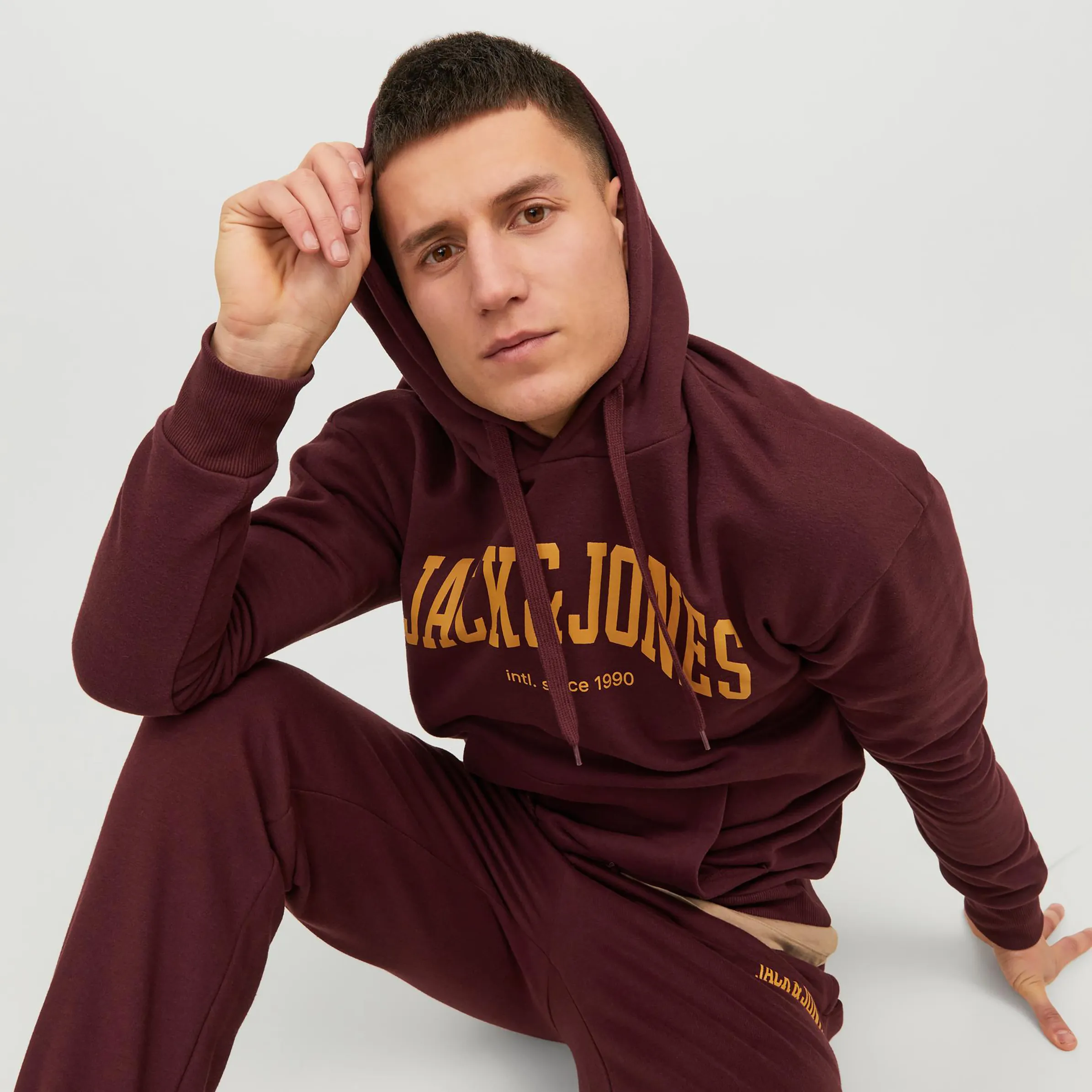 Jack Jones 12236513 JJEJOSH SWEAT HOOD NO Rot 878868 177229 4