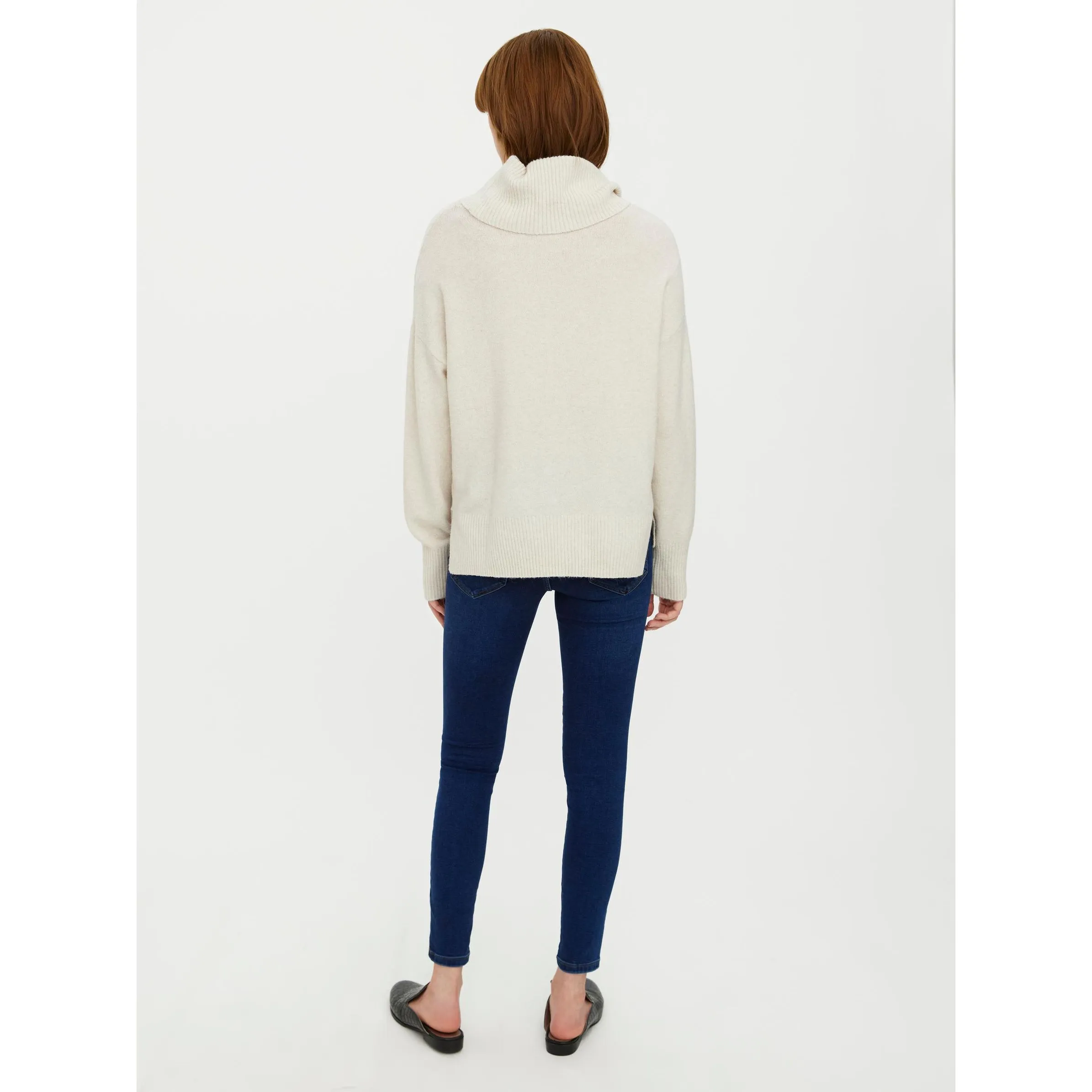 Vero Moda 10231324 VMDOFFY LS COWLNECK B Weiß 842567 222913001 3