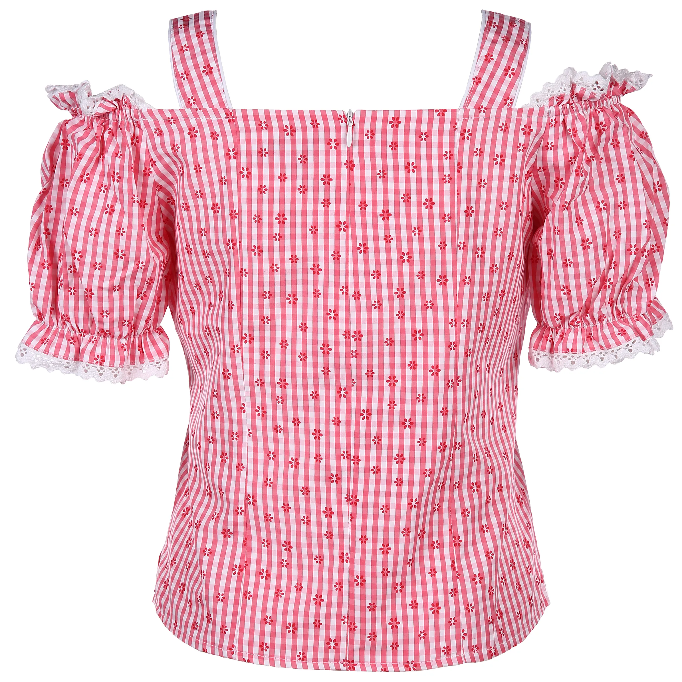 Brandl Tracht Da-Trachtenmiederbluse Rosa 810326 ROSA GEM. 2