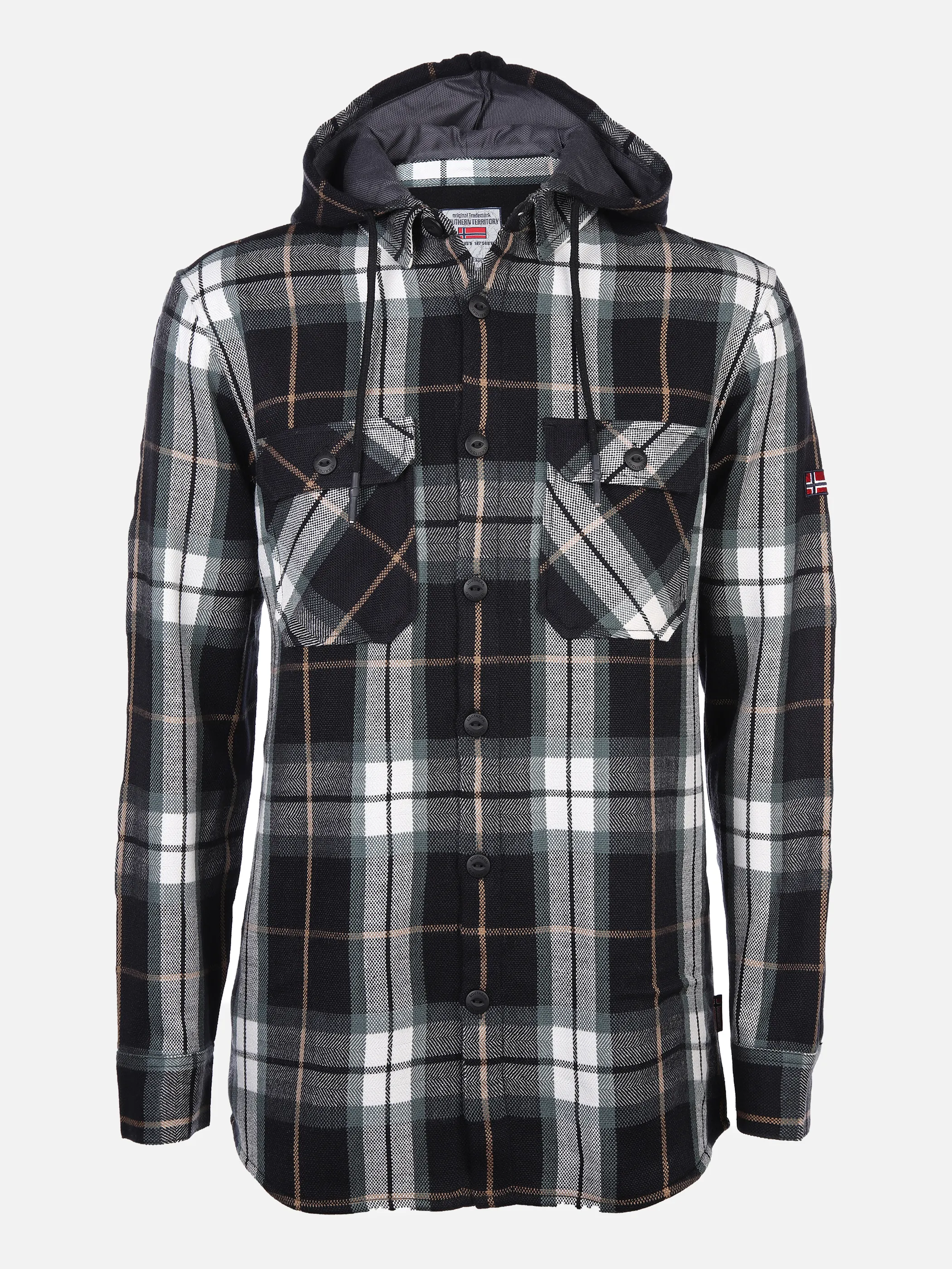 Southern Territory He. Overshirt Kapuze Schwarz 867882 BLACK/GREY 1 Southern Territory He. Overshirt Kapuze Schwarz 867882 BLACK/GREY 1