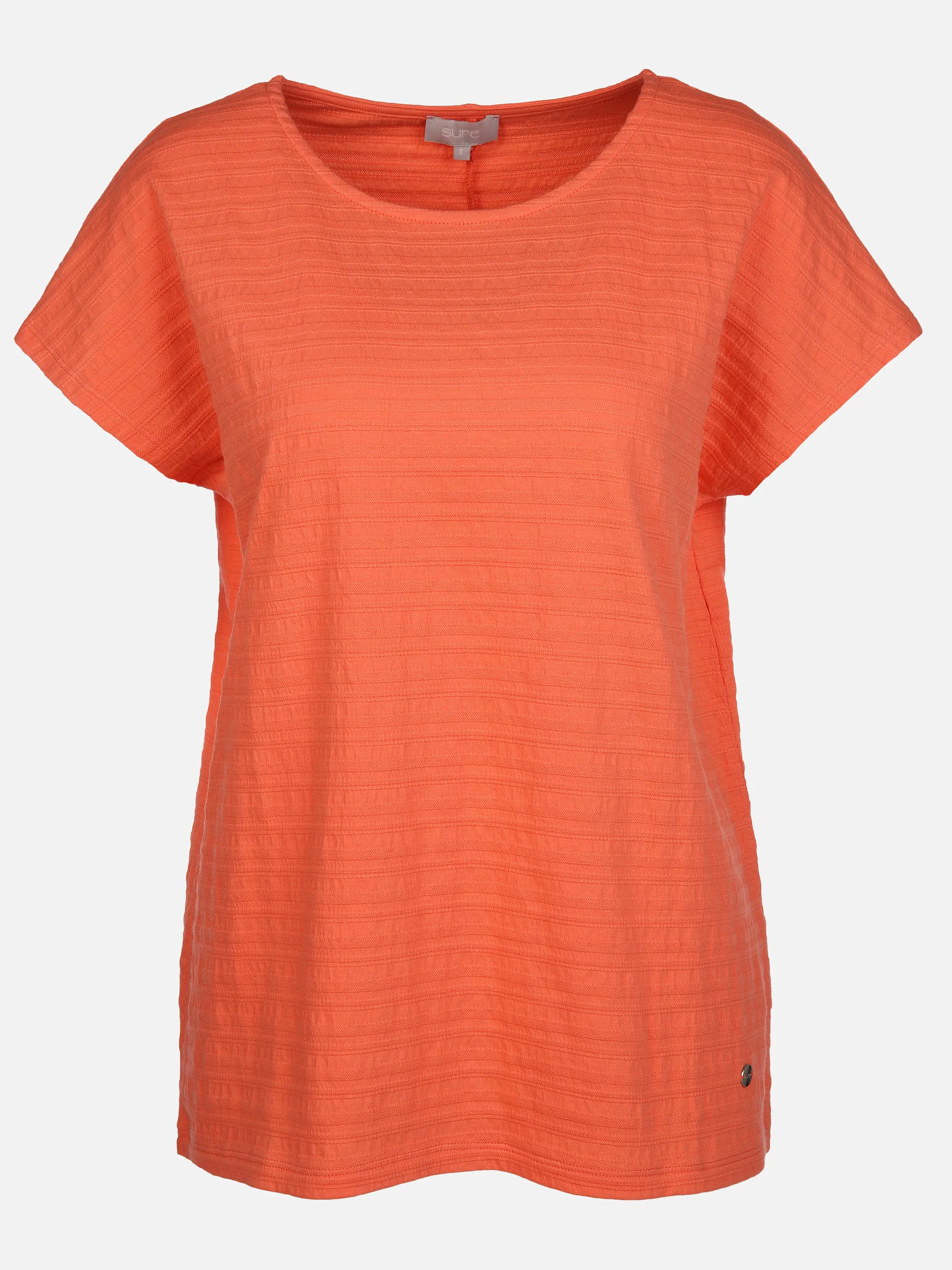 Sure Da-Struktur-Jacquard-Shirt Orange 890104 PAPAYA 1