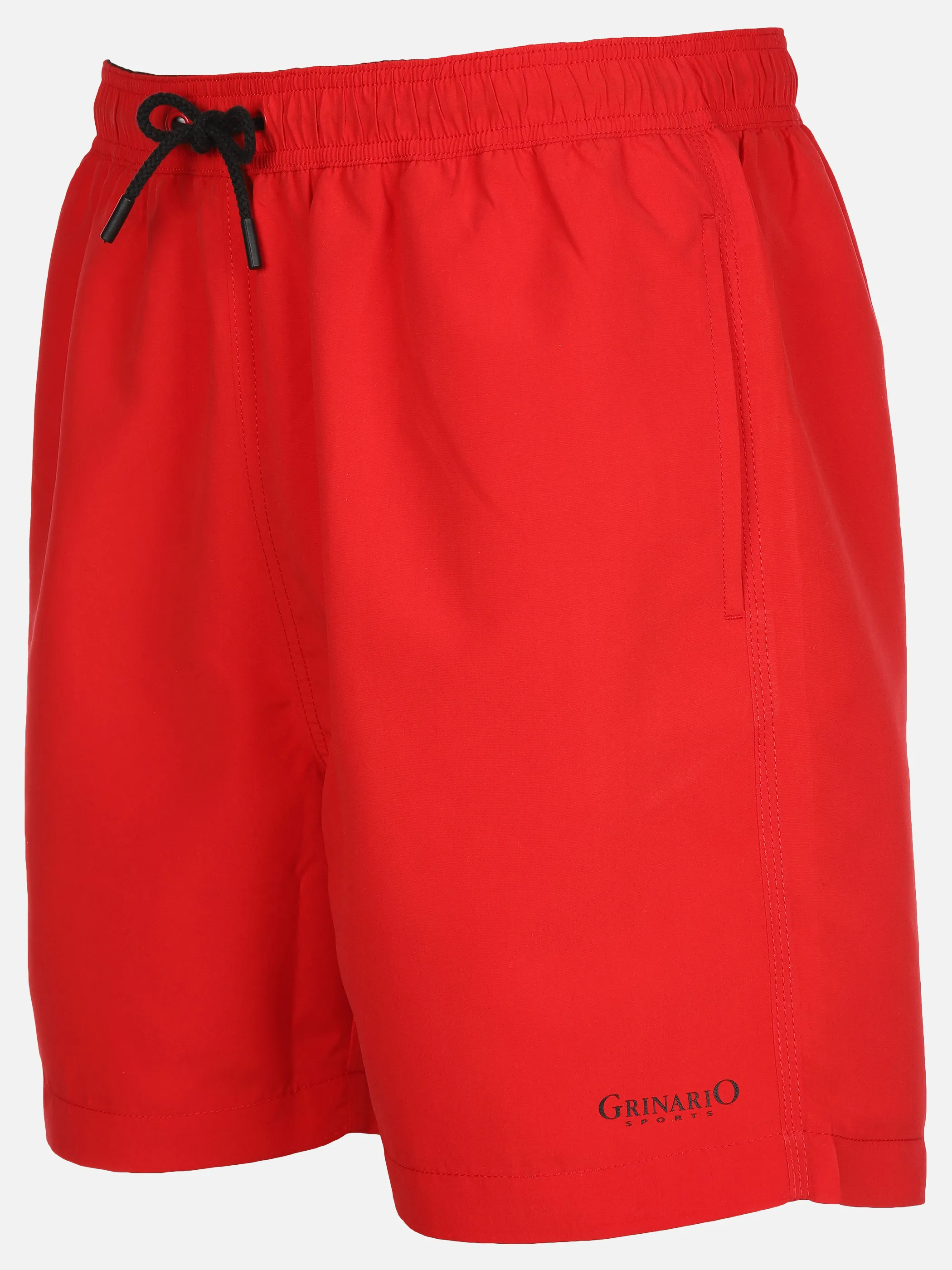 Grinario Sports He- Badehose uni, mit Kontrast Rot 890155 RED 3