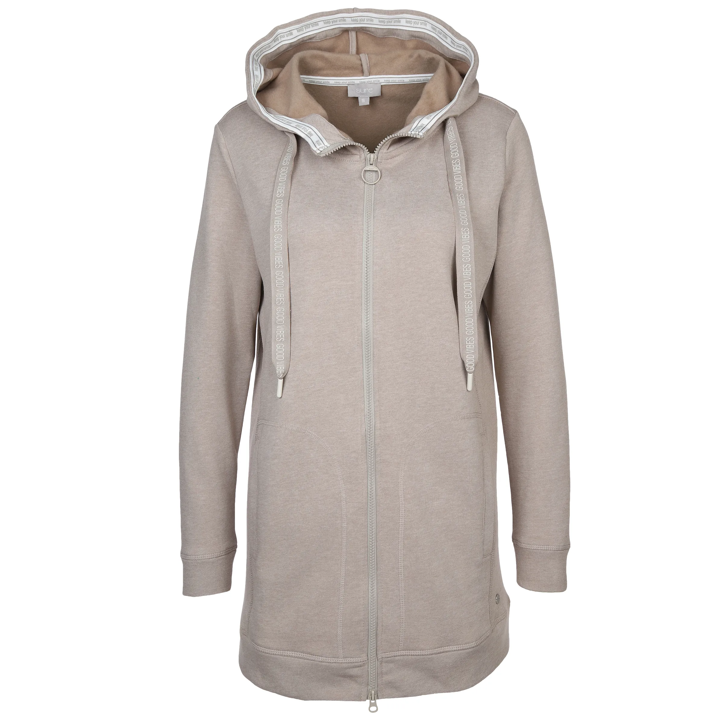 Sure Da-Sweat-Cardigan m. Kapuze Beige 882066 BEIGE MEL 1 Sure Da-Sweat-Cardigan m. Kapuze Beige 882066 BEIGE MEL 1
