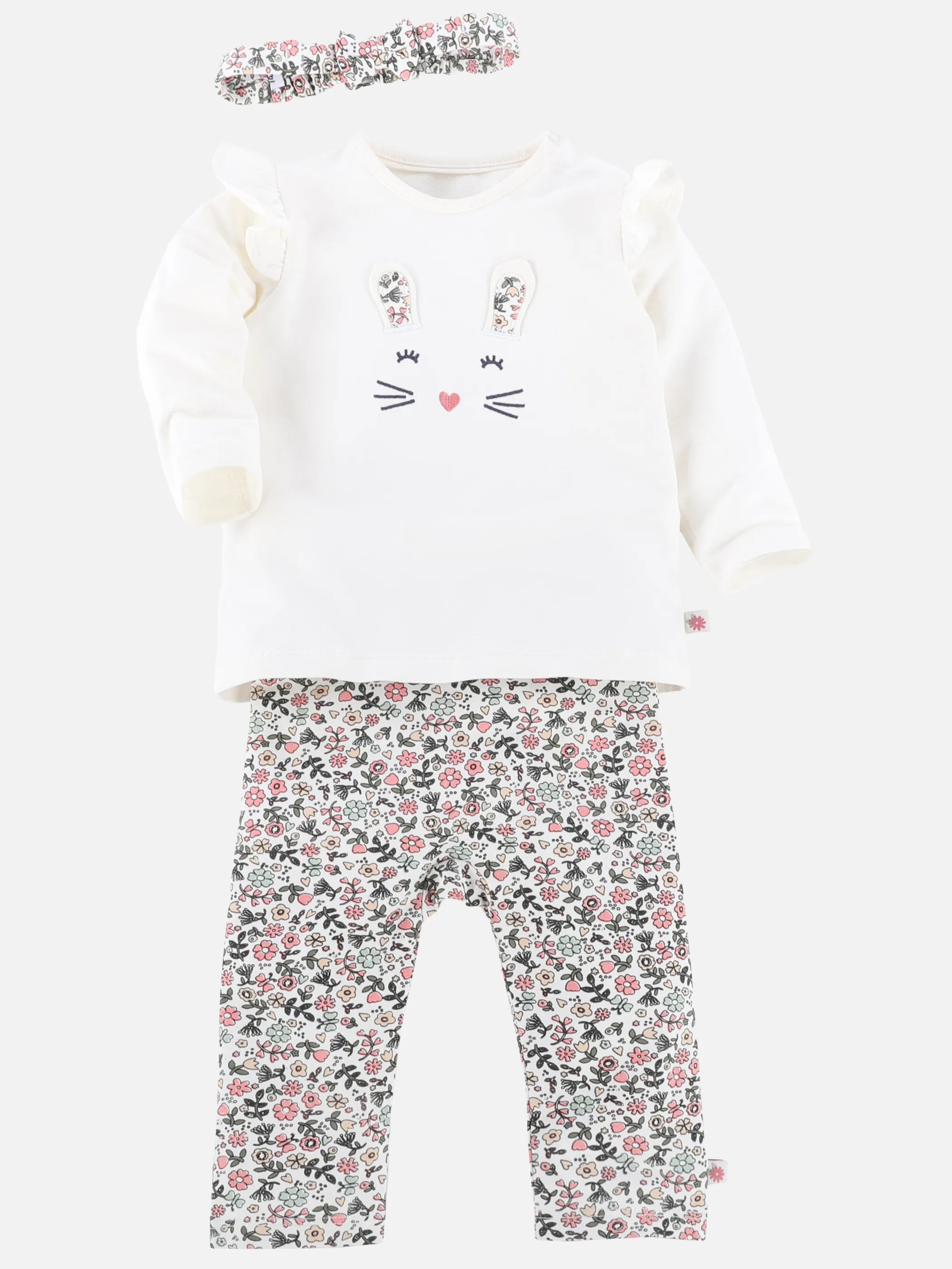 Bubble Gum BM 3tlg Set Sweatshirt mit Pants und Haarband Weiß 890176 WEIß/ AOP 1