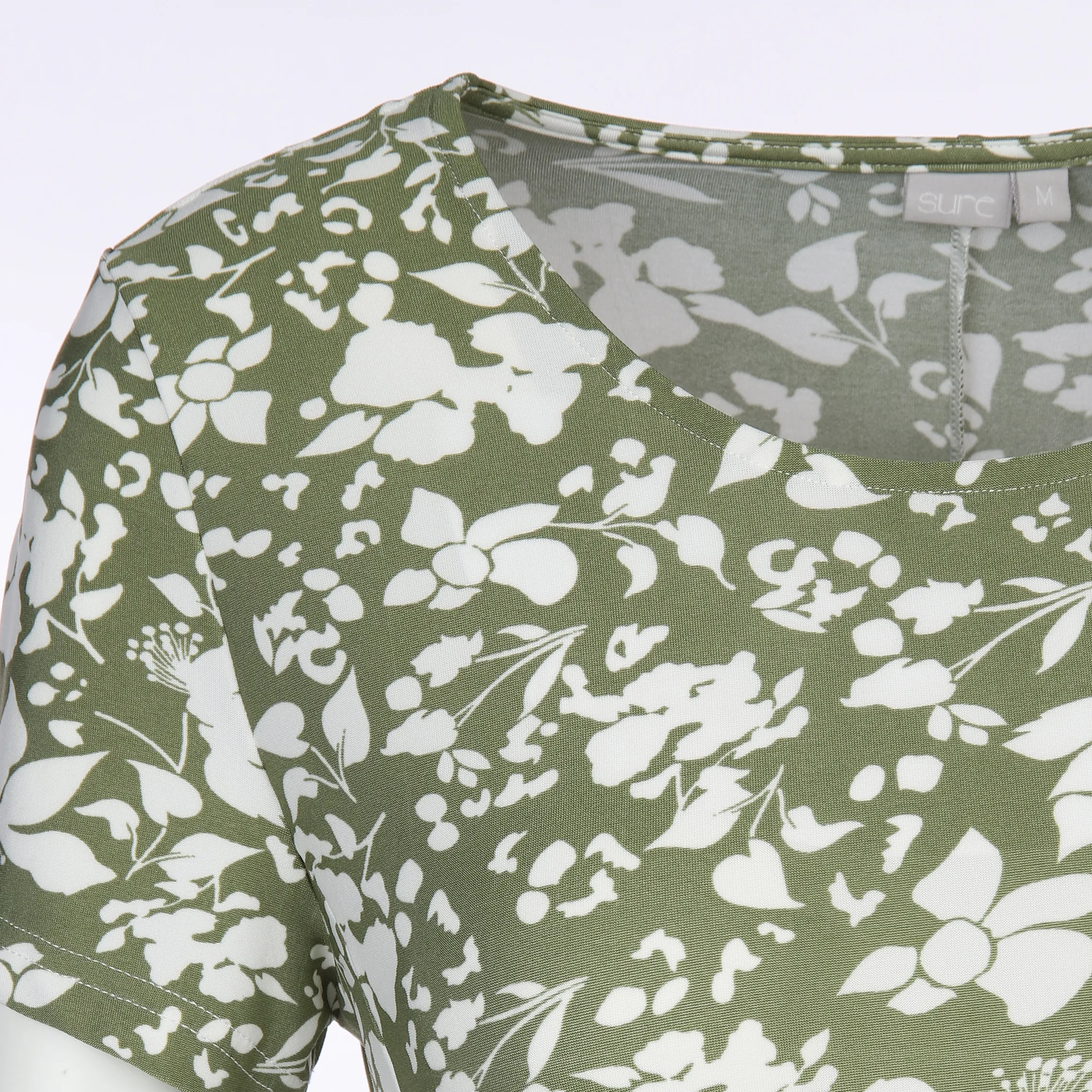 Sure Da-Shirtkleid m. Alloverprint Grün 876496 OLIVE/OFF 3