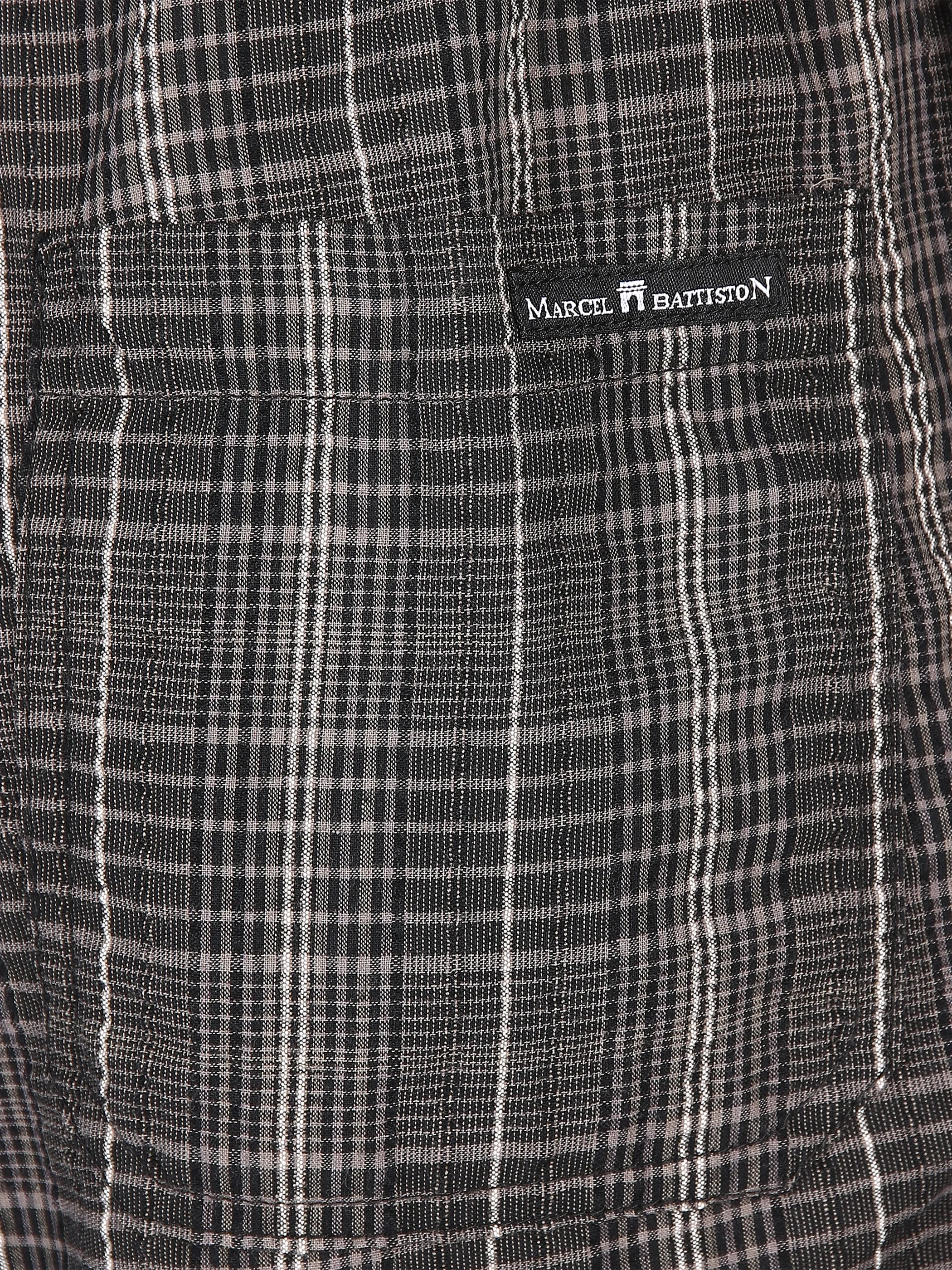 Marcel Battiston He. Seersuckershort Schwarz 831218 BLACK 3 Marcel Battiston He. Seersuckershort Schwarz 831218 BLACK 3