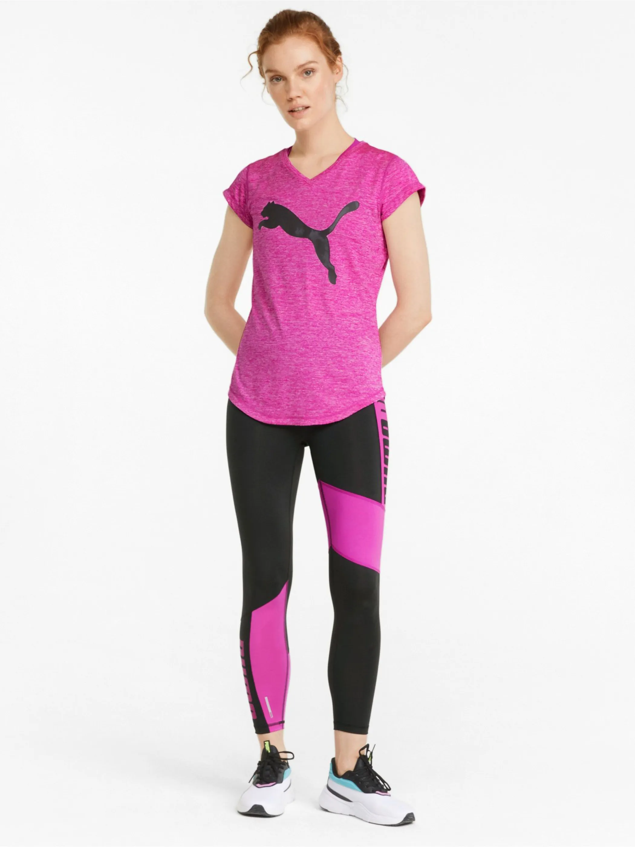 Puma 519526 Da-T-Shirt, Logo Pink 846777 13 3