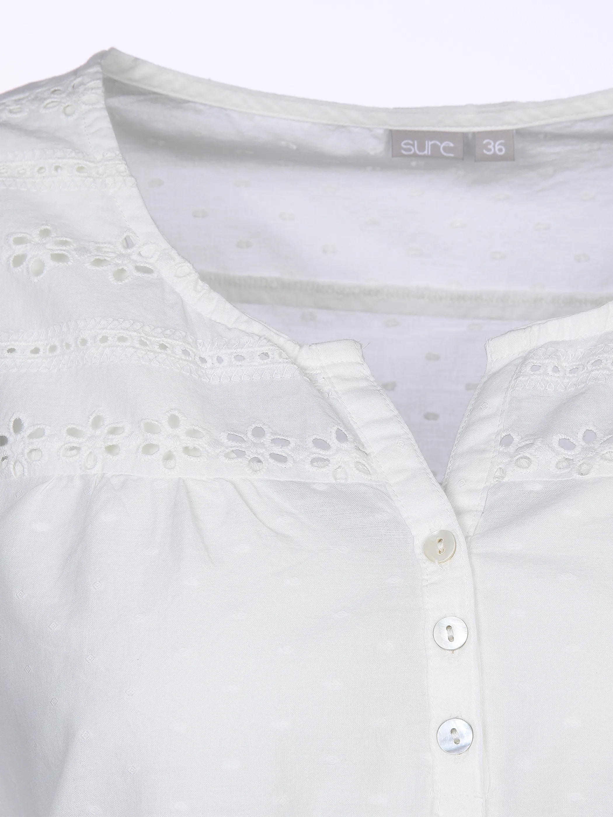 Sure Da-Blusen-Top m. Stickerei Weiß 866125 WEIß 3 Sure Da-Blusen-Top m. Stickerei Weiß 866125 WEIß 3