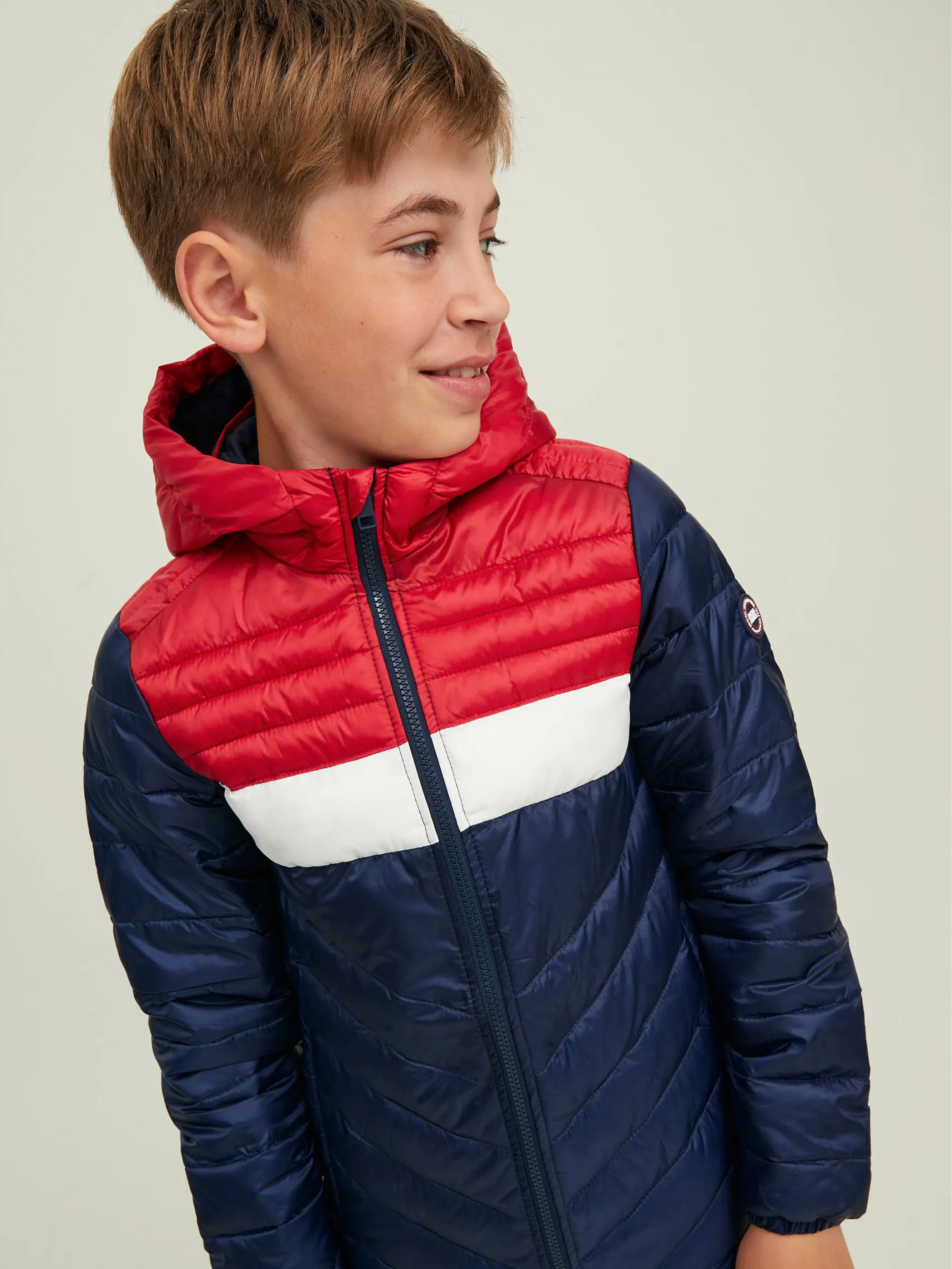 Jack&Jones Junior 12212568 JJEHERO PUFFER HOOD N Blau 865016 175876003 2