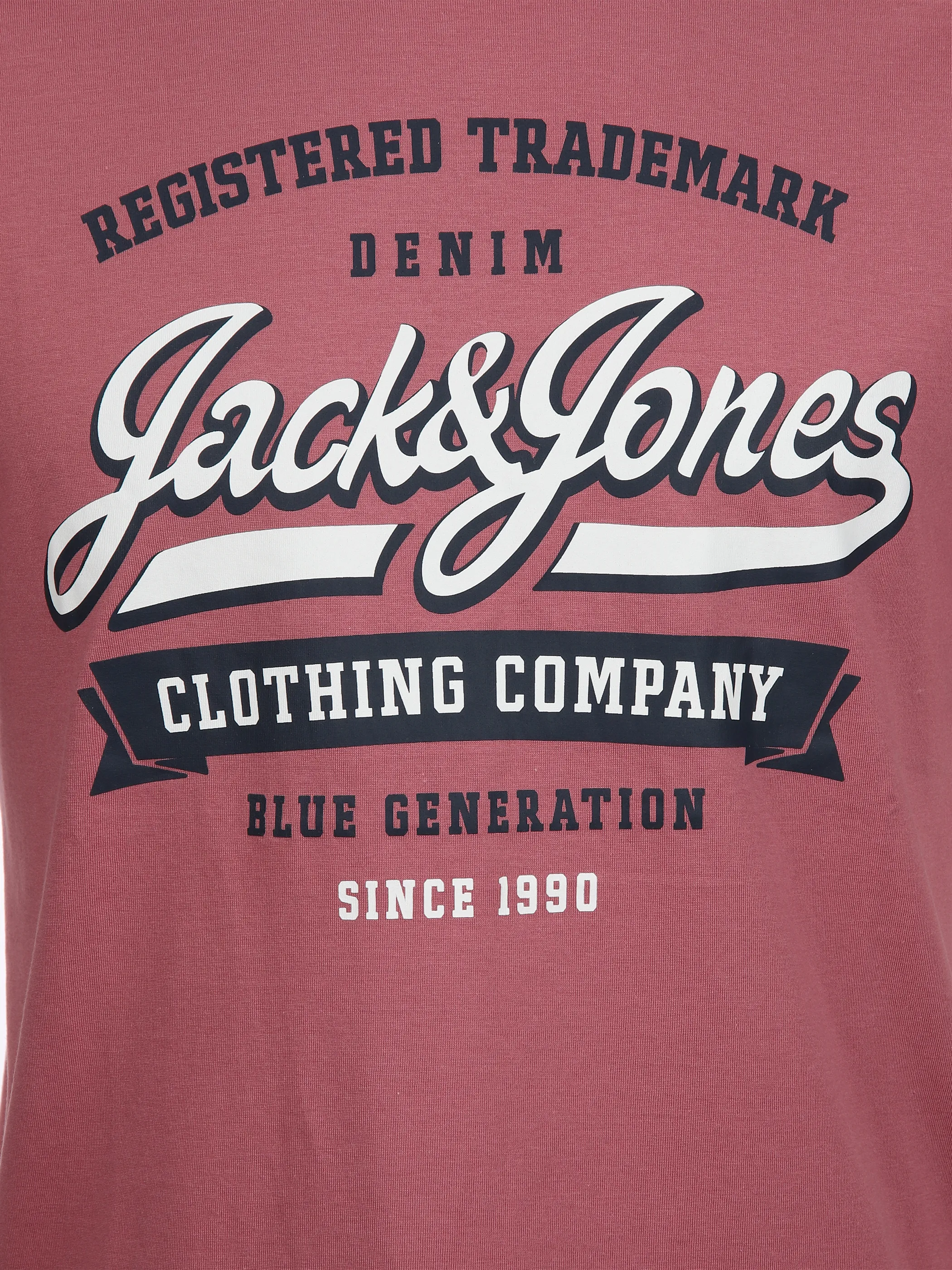 Jack Jones 12246690 JJELOGO TEE SS O-NECK Rosa 887989 177302 3