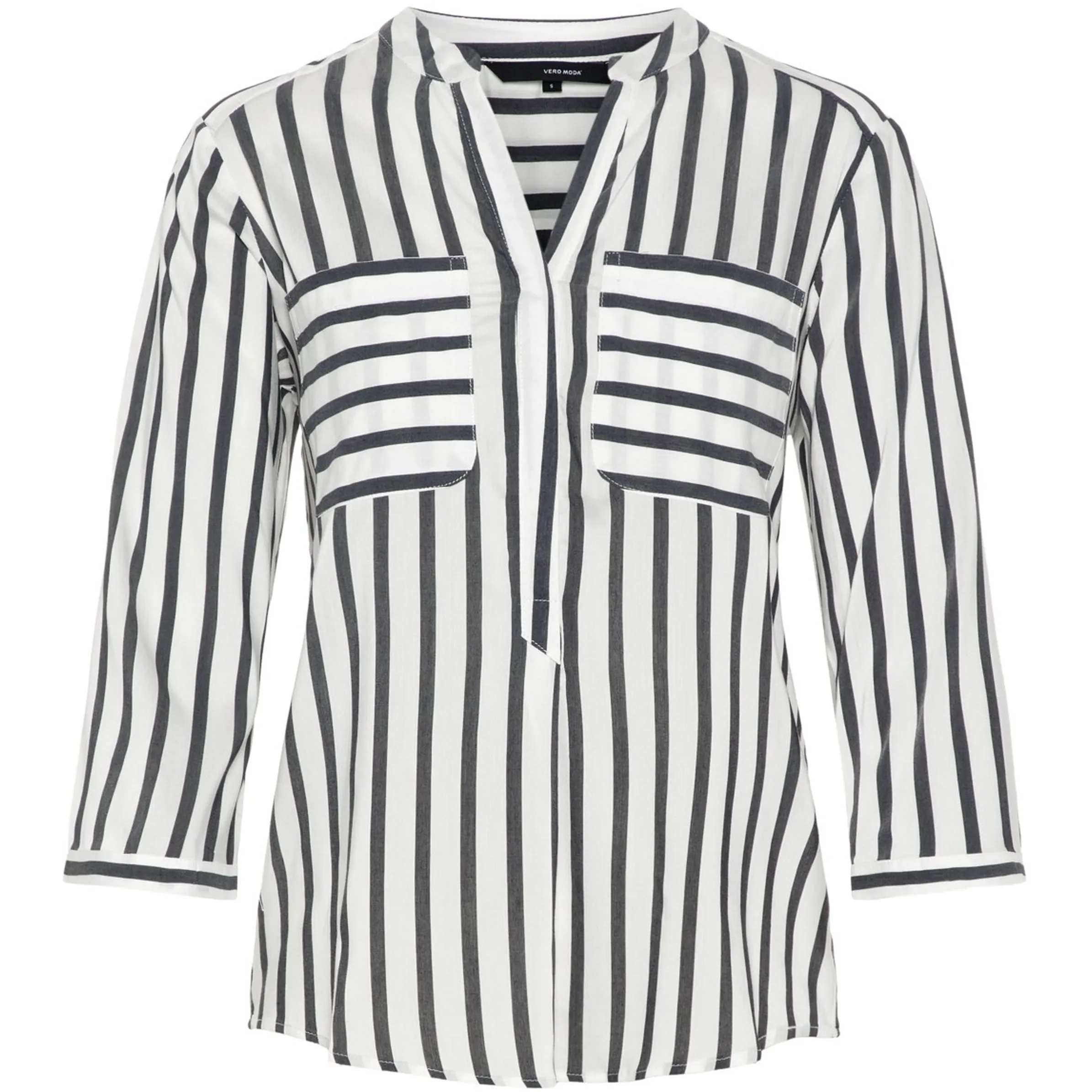 Vero Moda 10168581 VMERIKA STRIPE 3/4 SH Weiß 760046 175598001 1