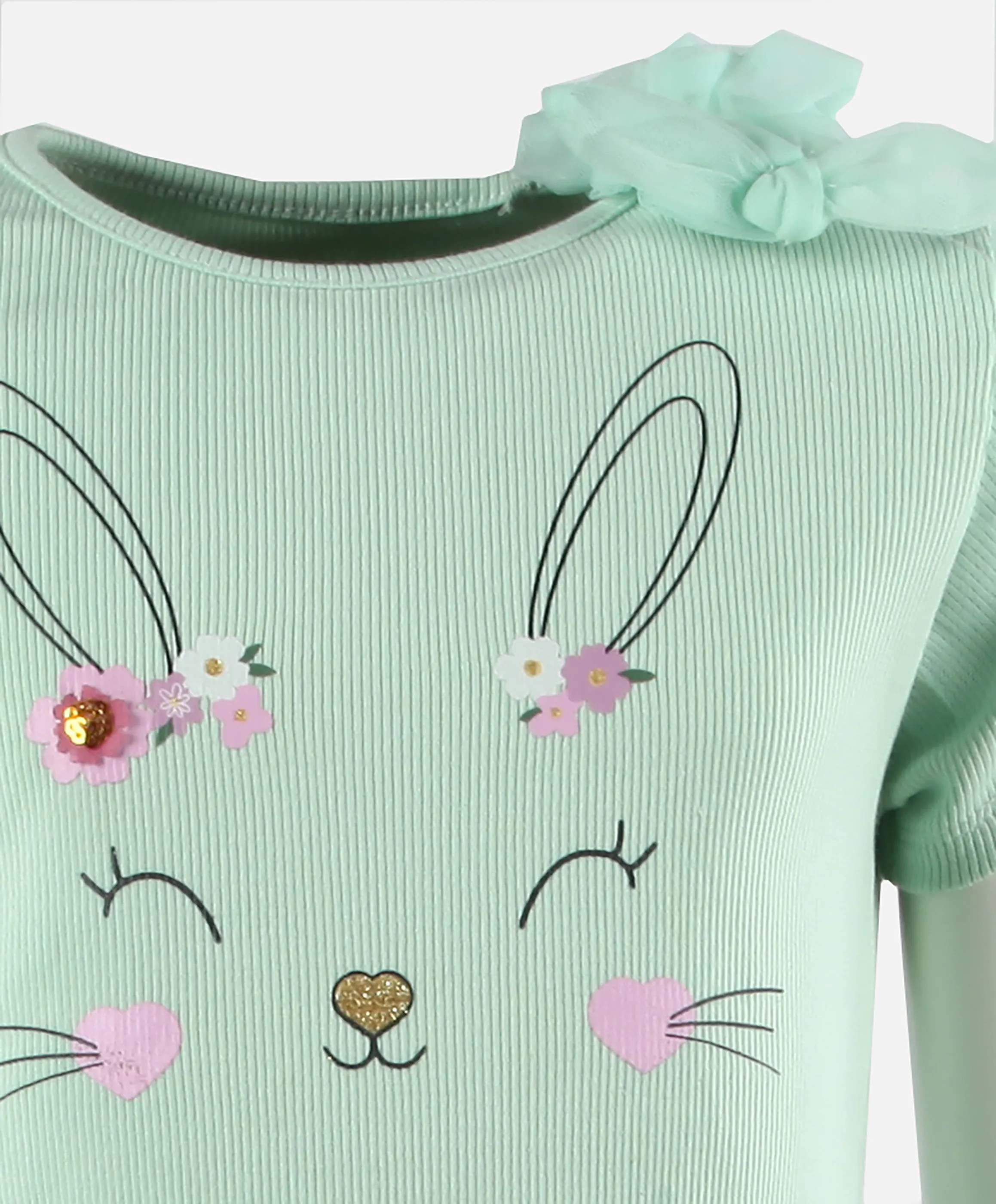 Bubble Gum KM Kleid mit Hasen Print in Grün Grün 908692 GRÜN 4