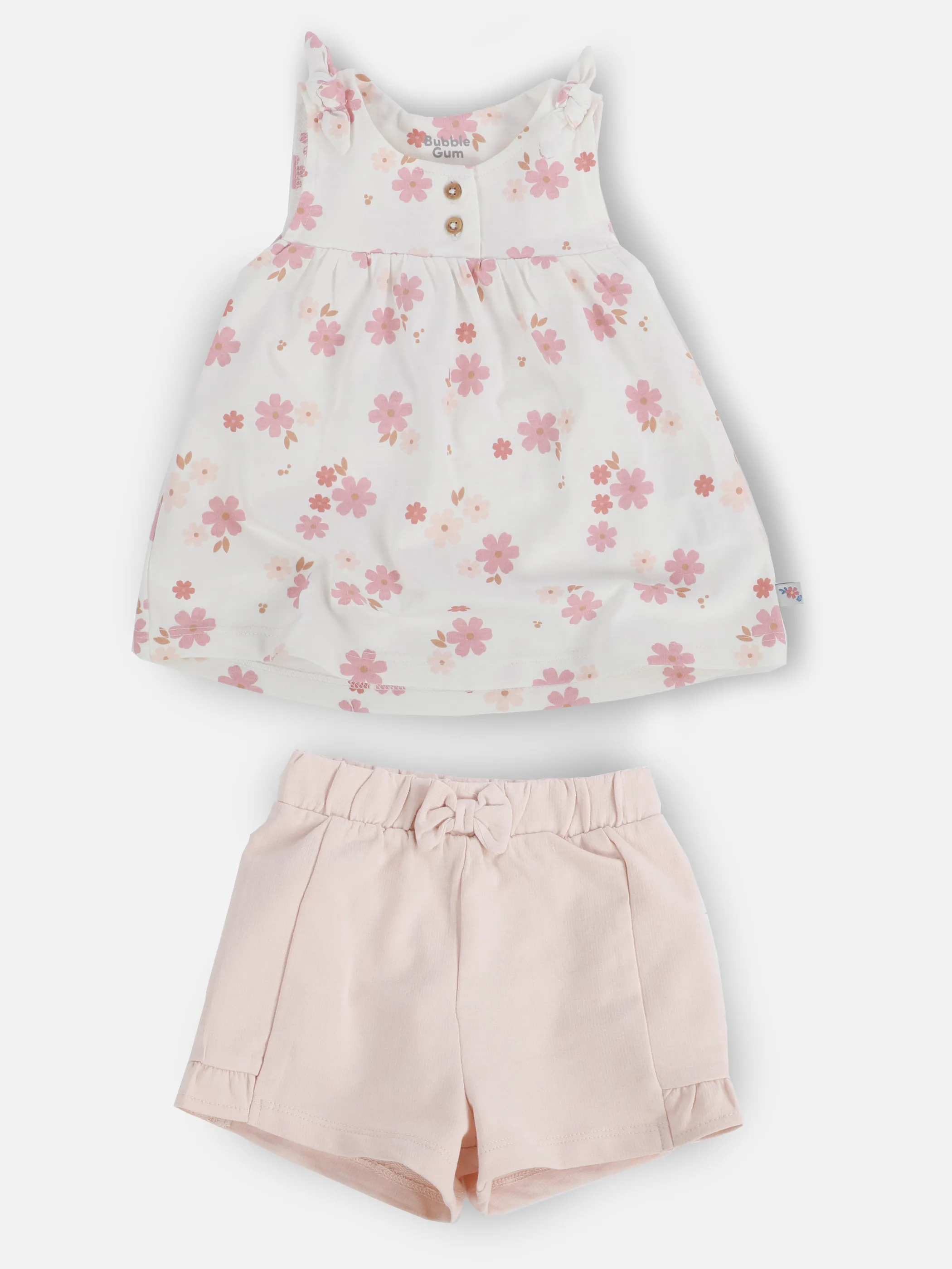 Bubble Gum BM Set mit AOP Blumen Top + hose in rosa/weiß Rosa 909810 ROSA/WEIß 3