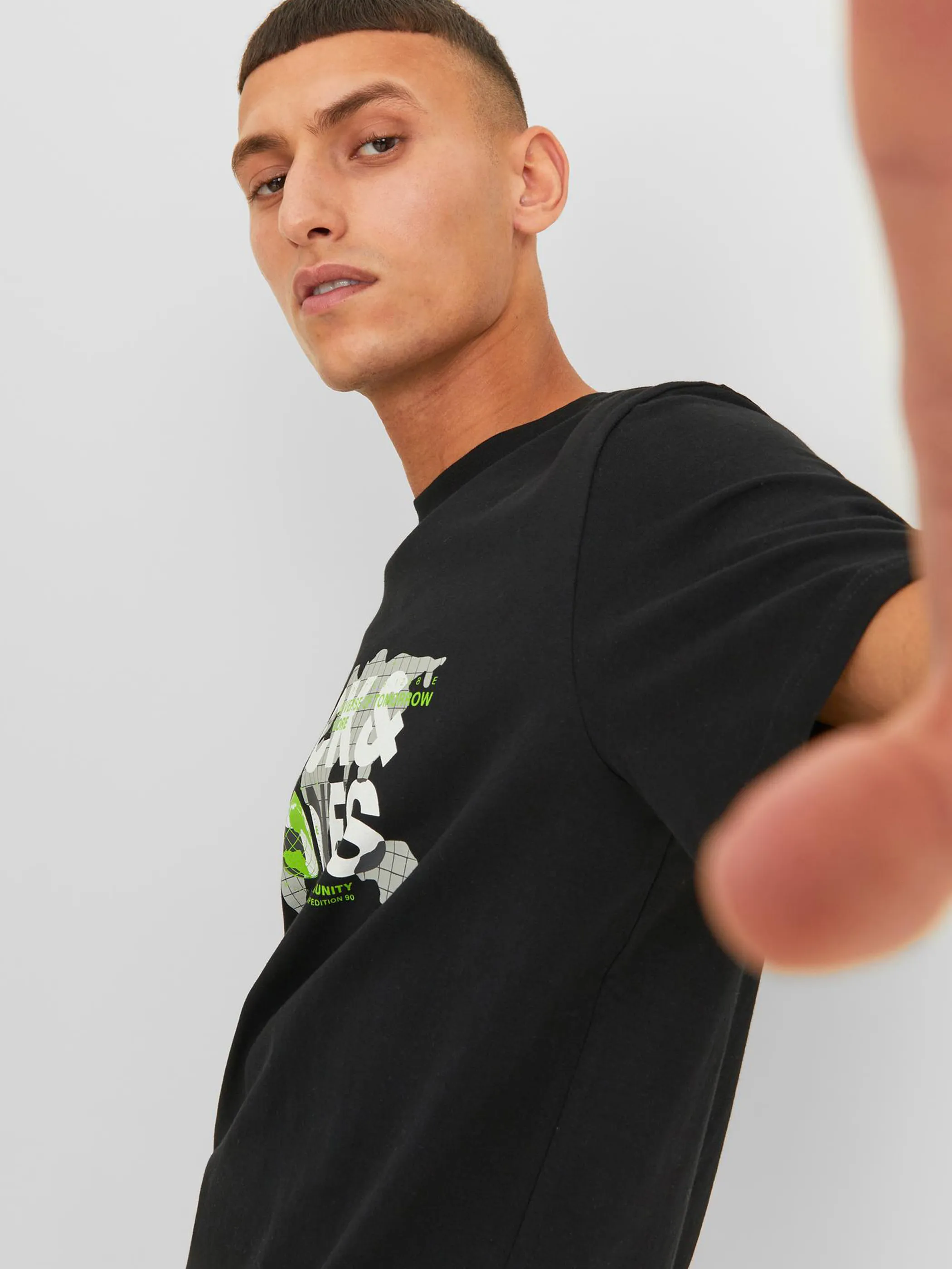 Jack Jones 12240276 JCODUST TEE SS CREW Schwarz 883637 178012 4