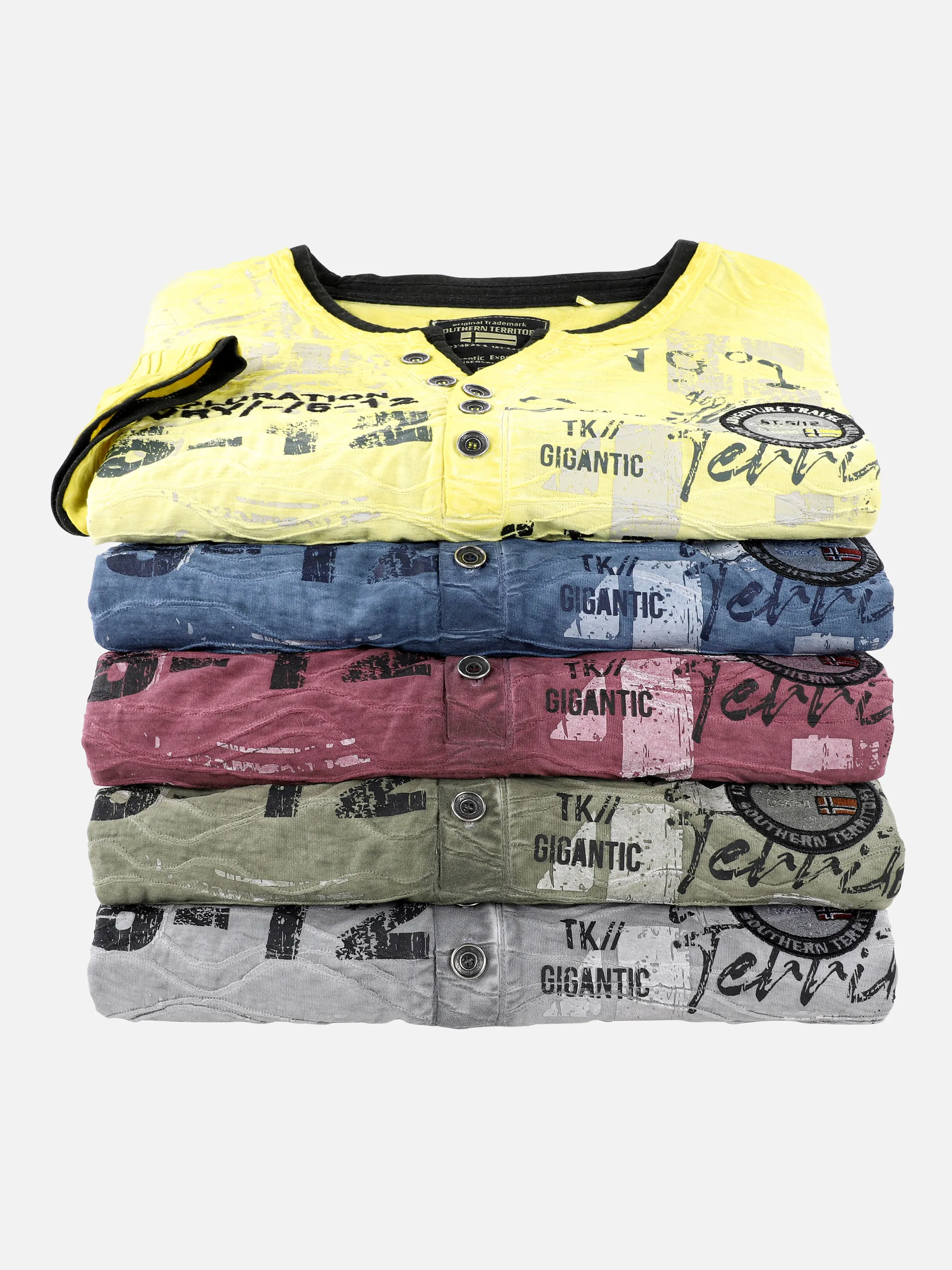 Southern Territory He. Henleyshirt 2in1 Jacquard Gelb 878259 YELLOW 4 Southern Territory He. Henleyshirt 2in1 Jacquard Gelb 878259 YELLOW 4