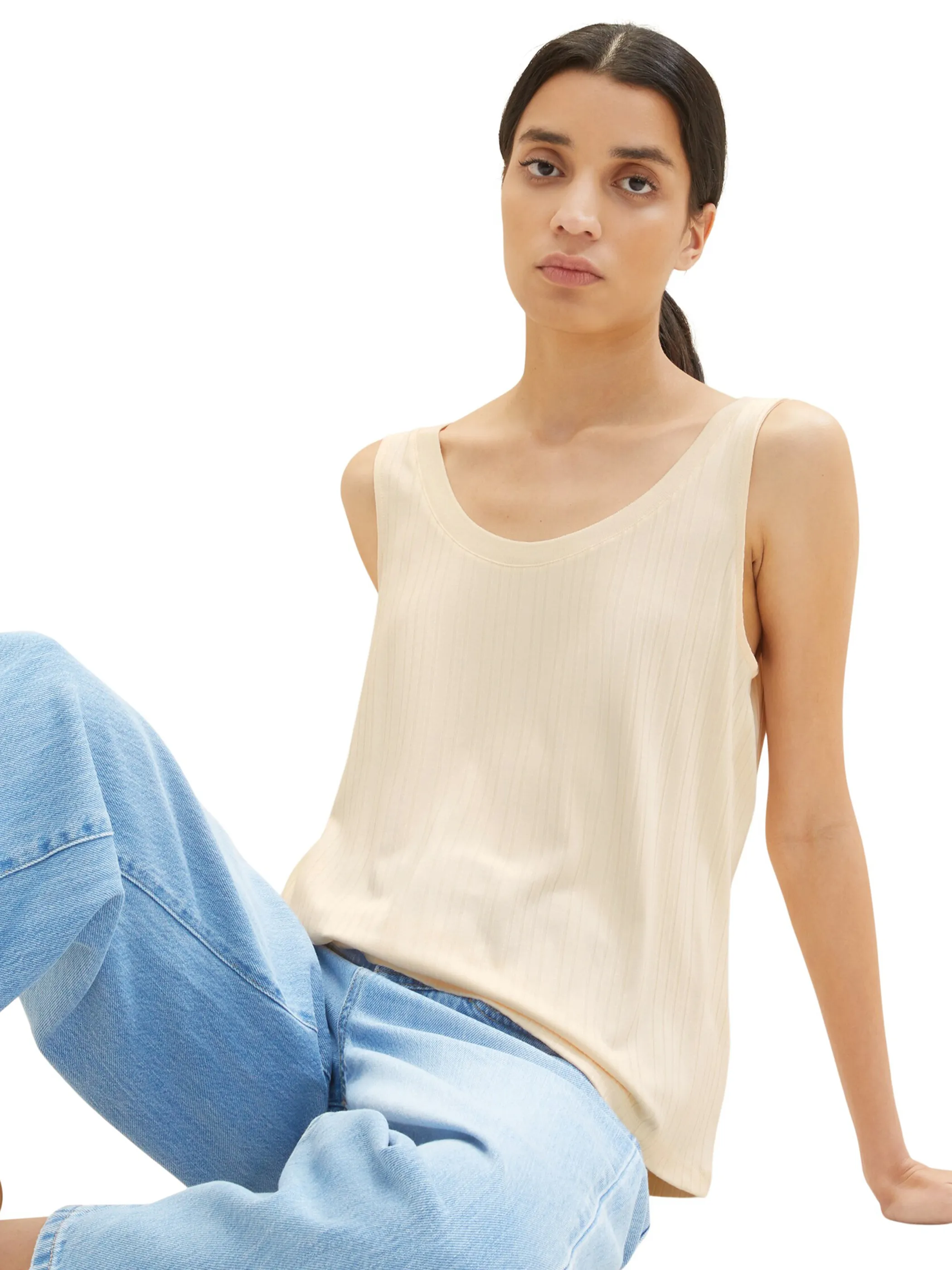 Tom Tailor 1036795 T-shirt rib top Weiß 880337 31649 4 Tom Tailor 1036795 T-shirt rib top Weiß 880337 31649 4