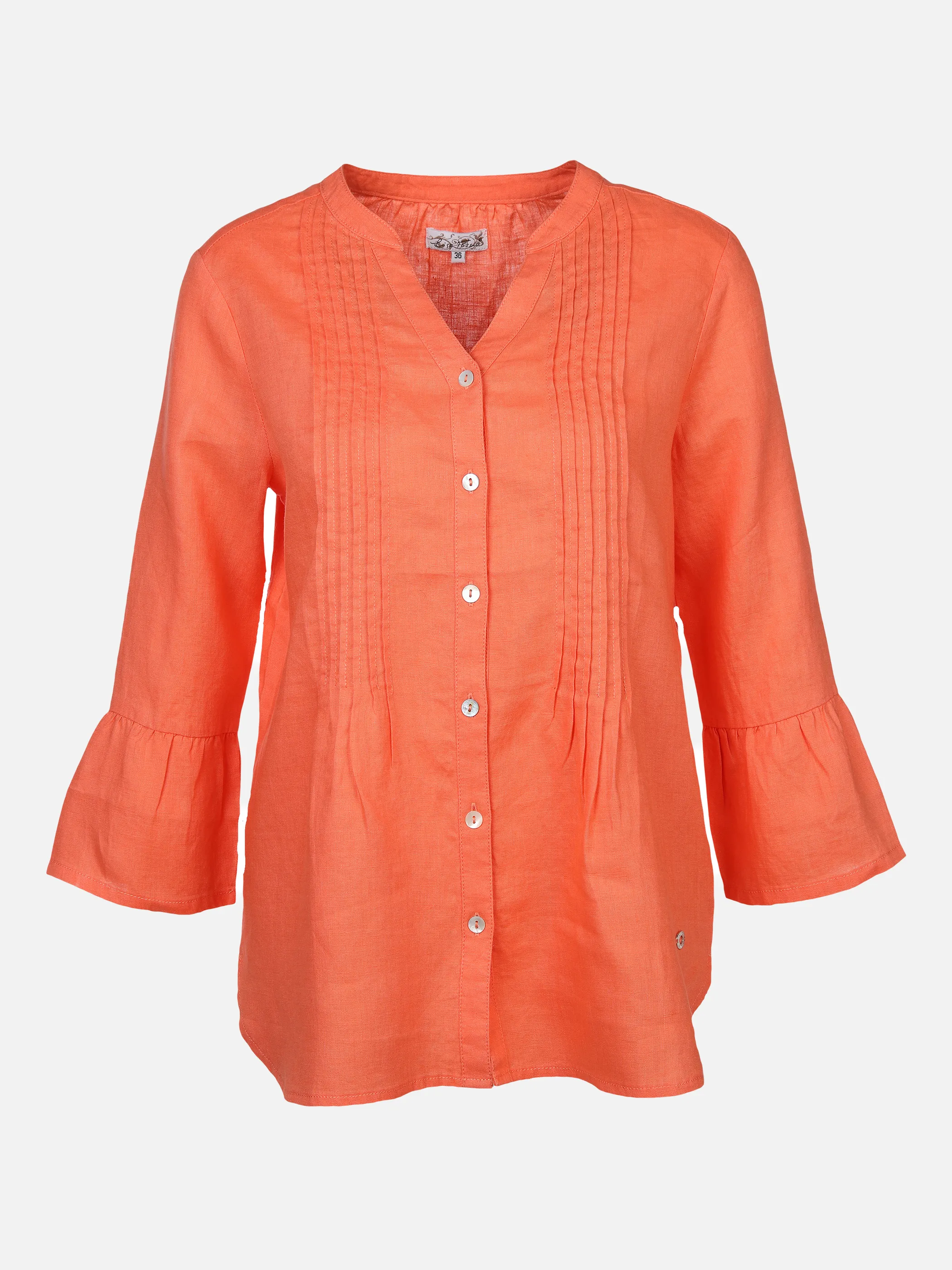 Lisa Tossa Da-Bluse m. Knöpfchenleiste Orange 864030 KORALLE 1