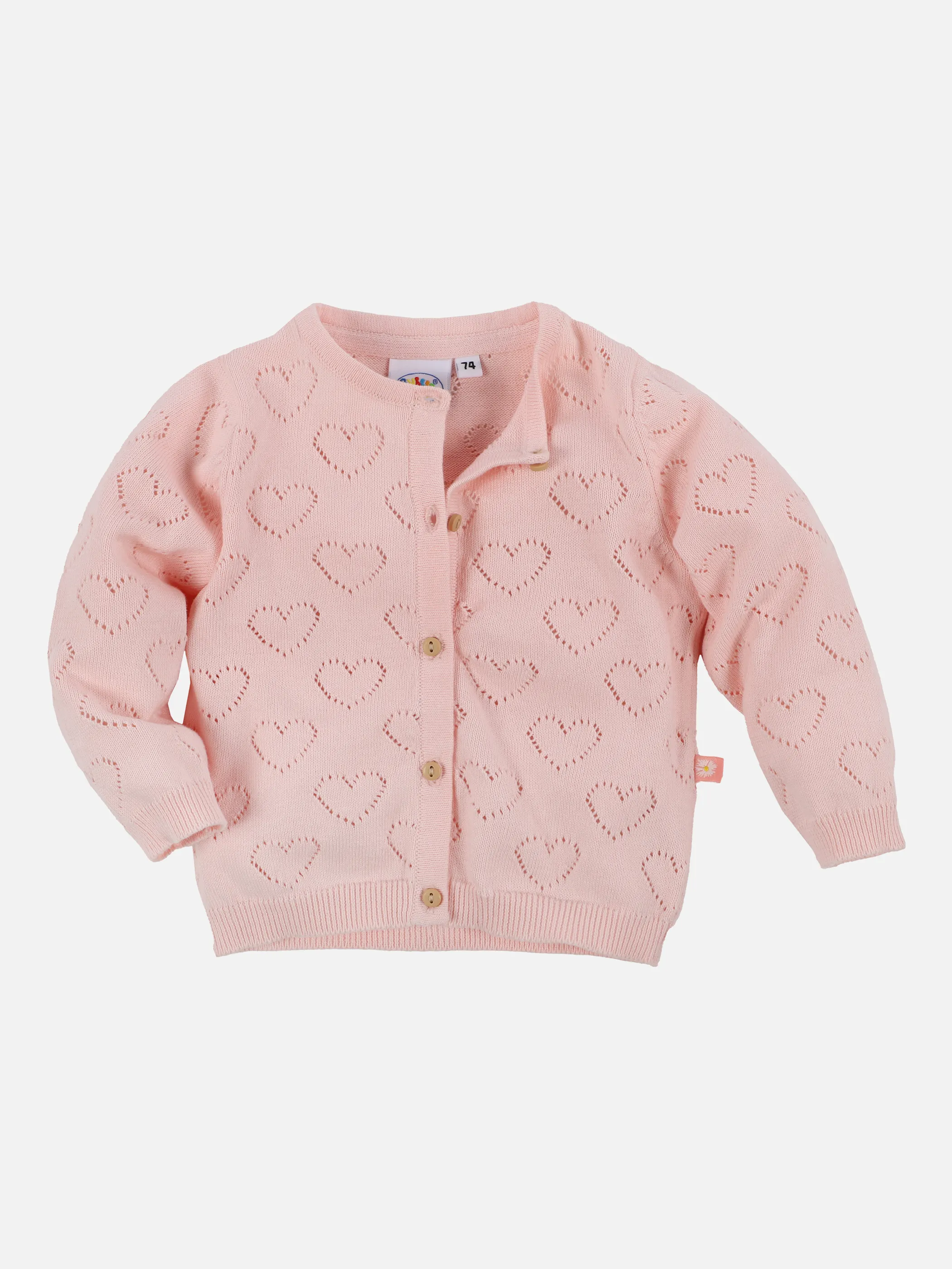 Bubble Gum BM Strick Cardigan mit Lochmuster Rosa 875613 ROSE 1