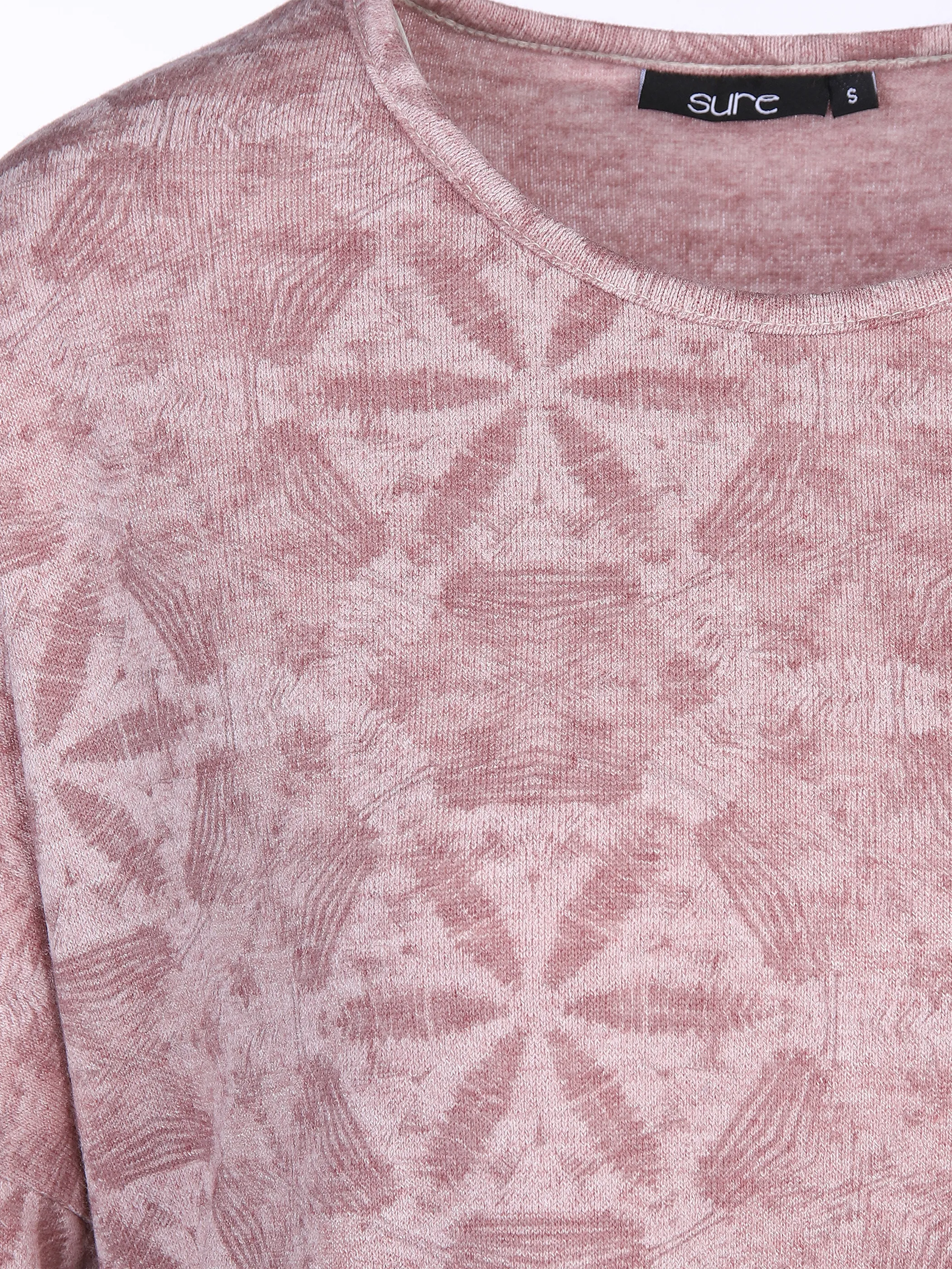 Sure Da-Pullover m. Alloverprint Grau 876250 GRAU 3 Sure Da-Pullover m. Alloverprint Grau 876250 GRAU 3