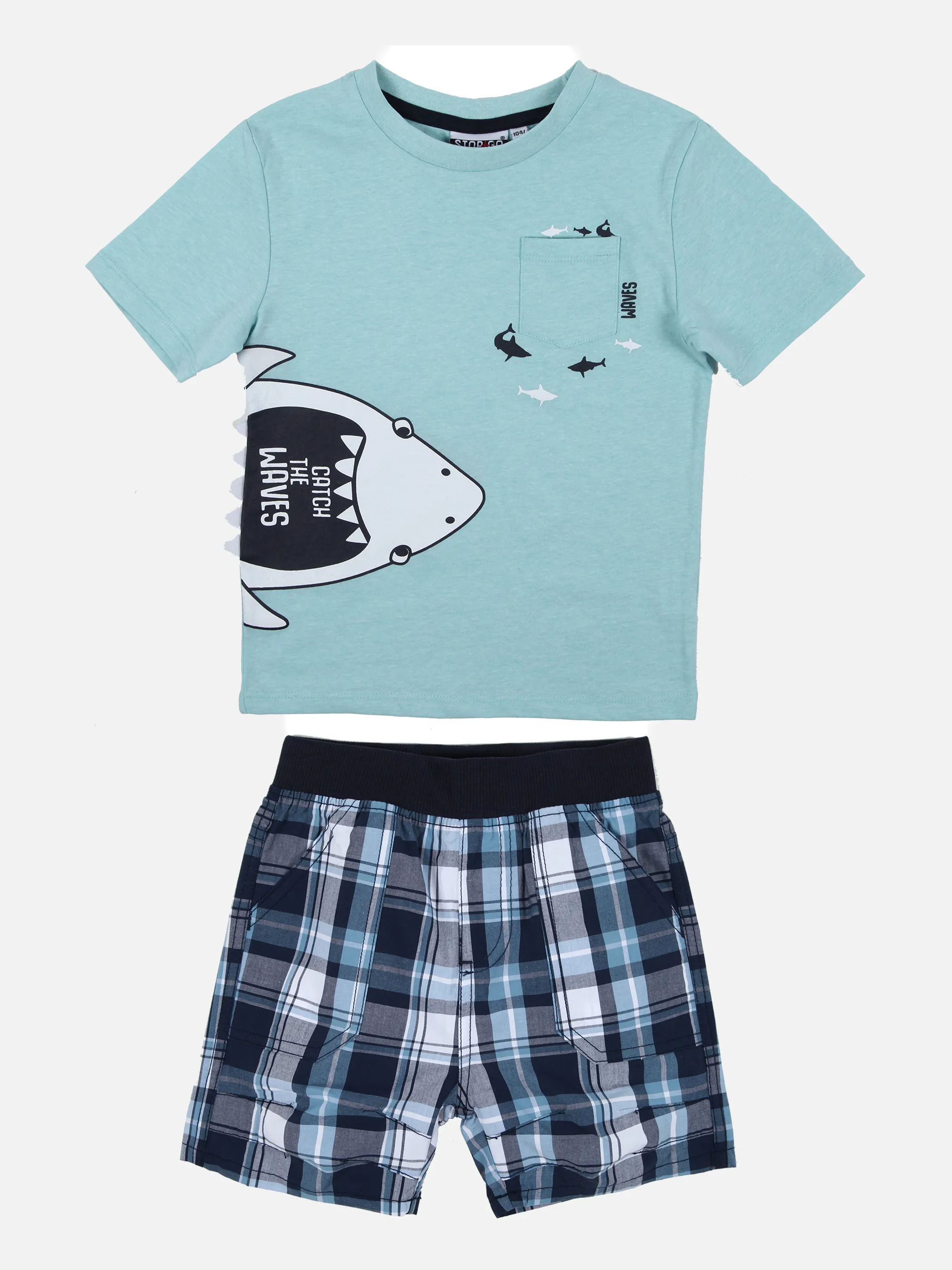 Stop + Go MB 2er Set TShirt h.blau,Short Blau 853679 BLAUWEIß 1 Stop + Go MB 2er Set TShirt h.blau,Short Blau 853679 BLAUWEIß 1