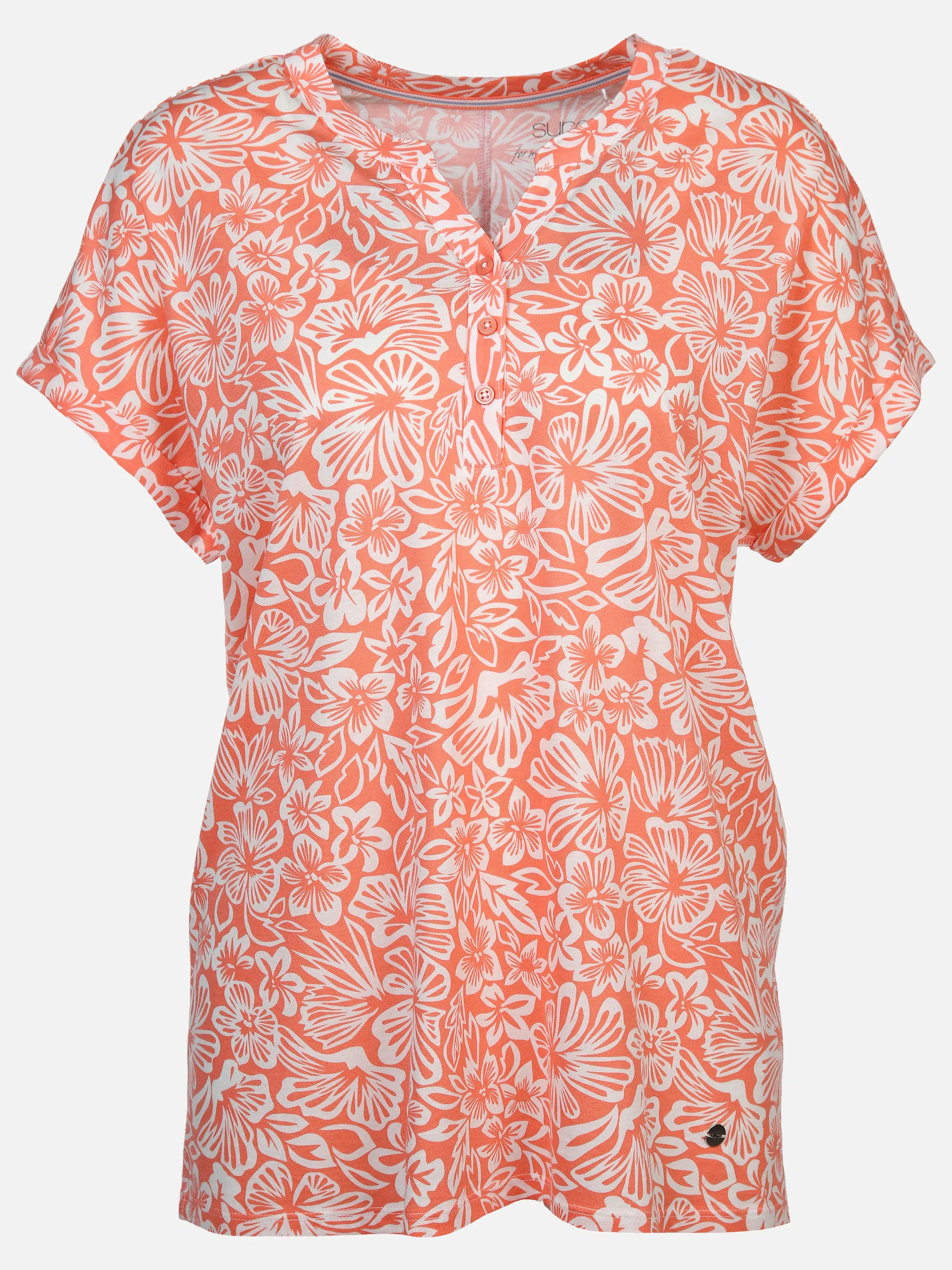 Sure Da-Jersey-Shirt m. Druck Orange 890106 PAPAYA 1