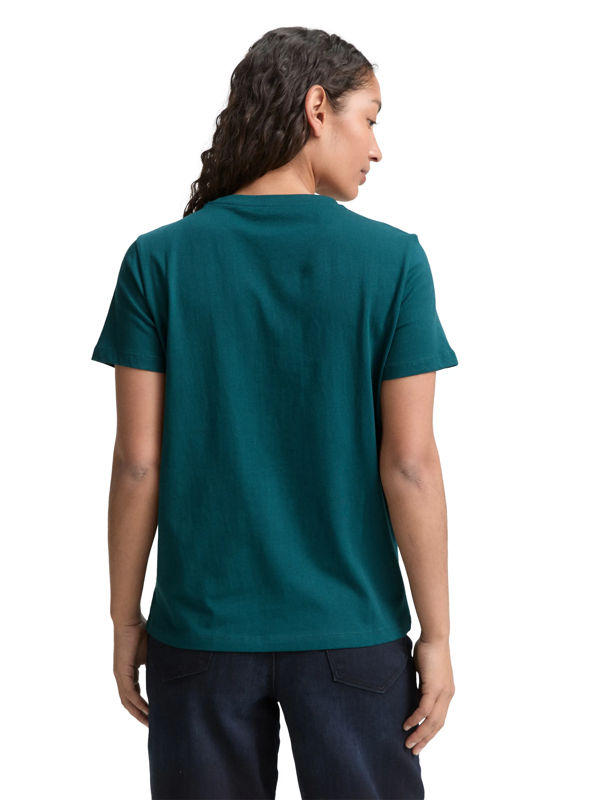 Tom Tailor 1046437 T-shirt basic with print Grün 910035 27528 2