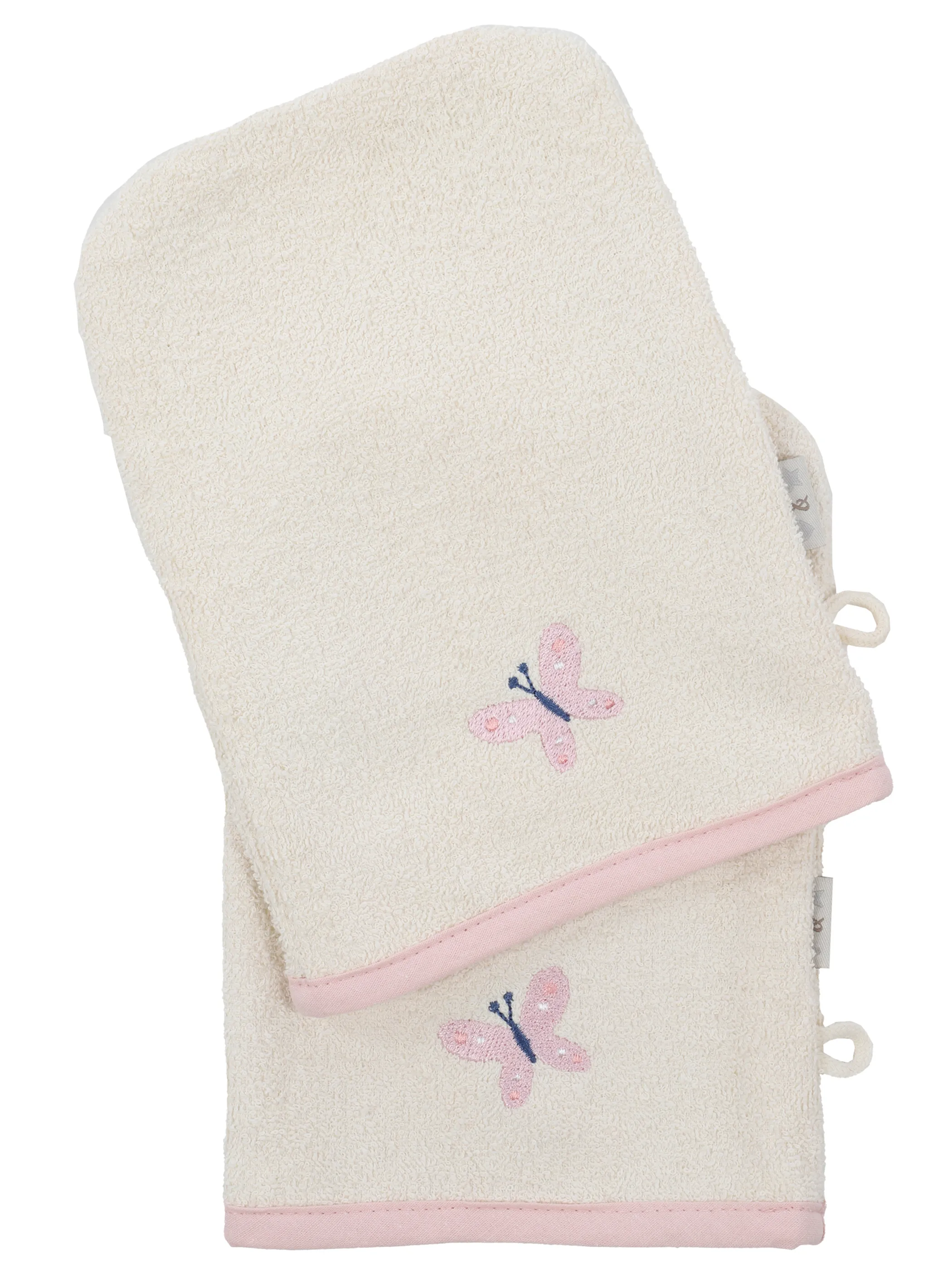 Lilly&Fynn Waschhandschuh Girls 2er Set L Rosa 865276 NATUR/ROSA 1