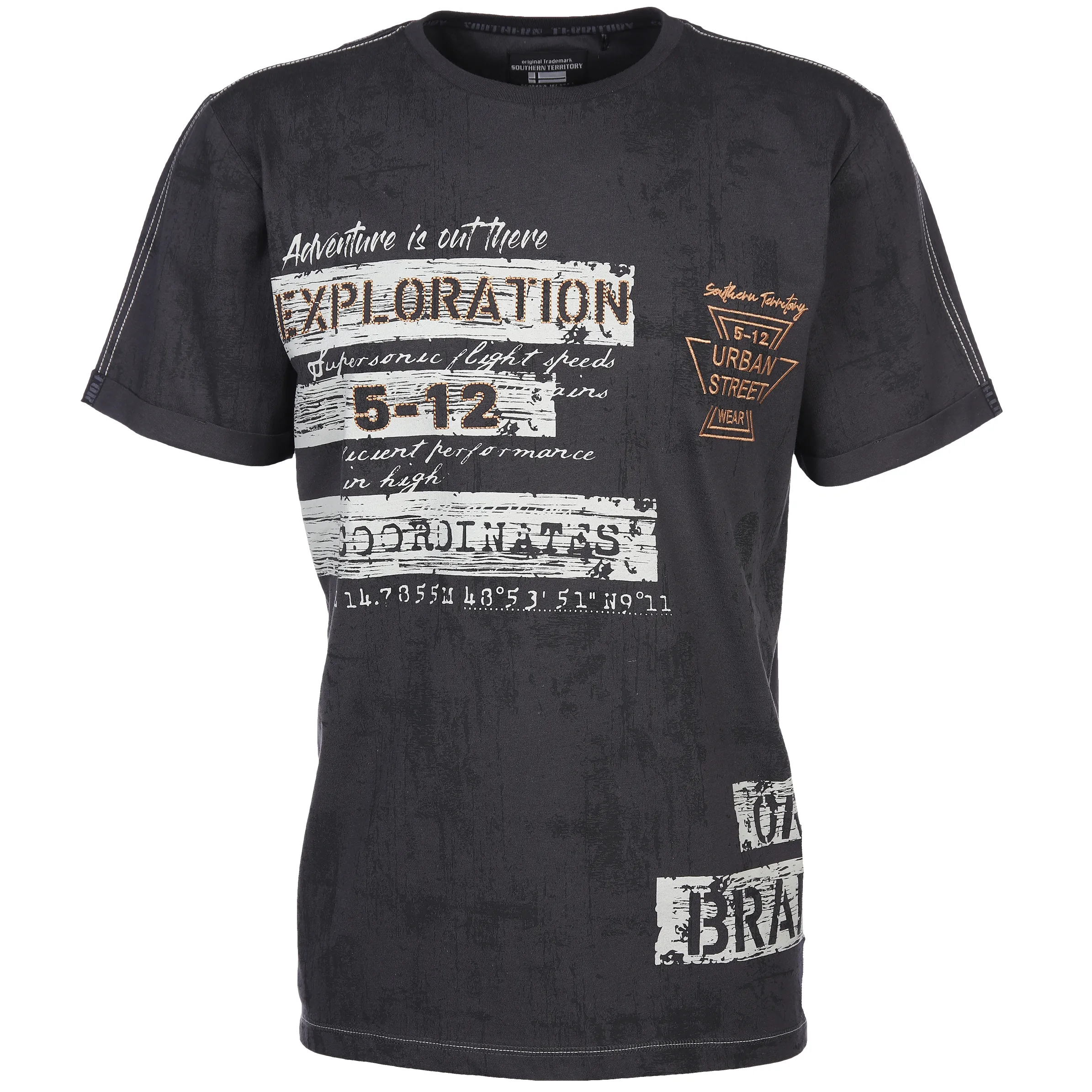 Southern Territory He. T-Shirt 1/2 Arm allover Grau 881712 GRAU 1 Southern Territory He. T-Shirt 1/2 Arm allover Grau 881712 GRAU 1