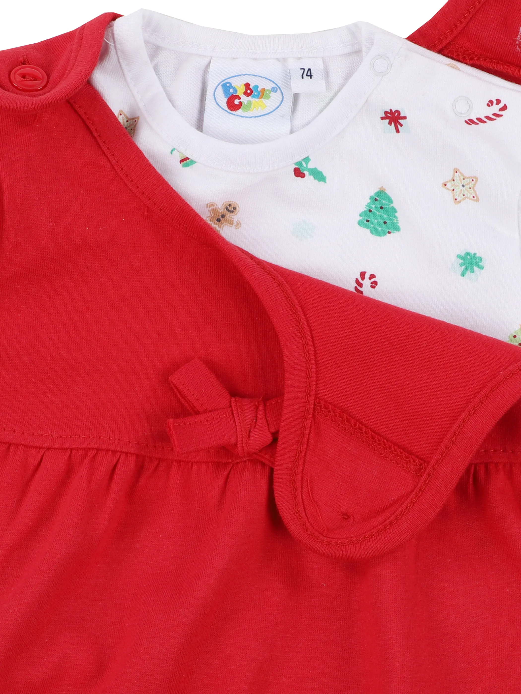 Bubble Gum BG XMAS 2er Set Kleid in rot Rot 871233 WEIS 3 Bubble Gum BG XMAS 2er Set Kleid in rot Rot 871233 WEIS 3