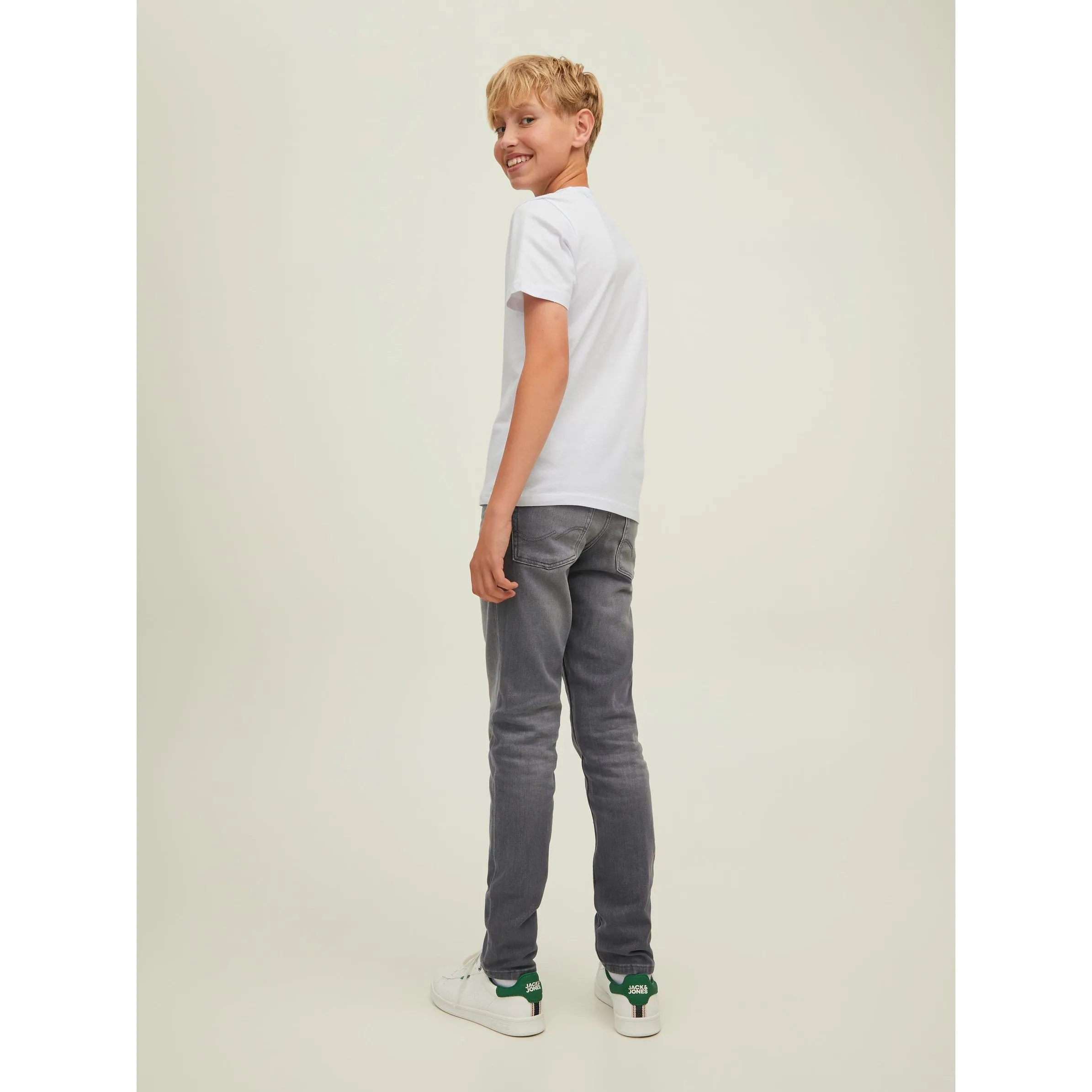 Jack&Jones Junior 12216592 JCOLOGAN TEE SS CREW Weiß 868780 178074 3