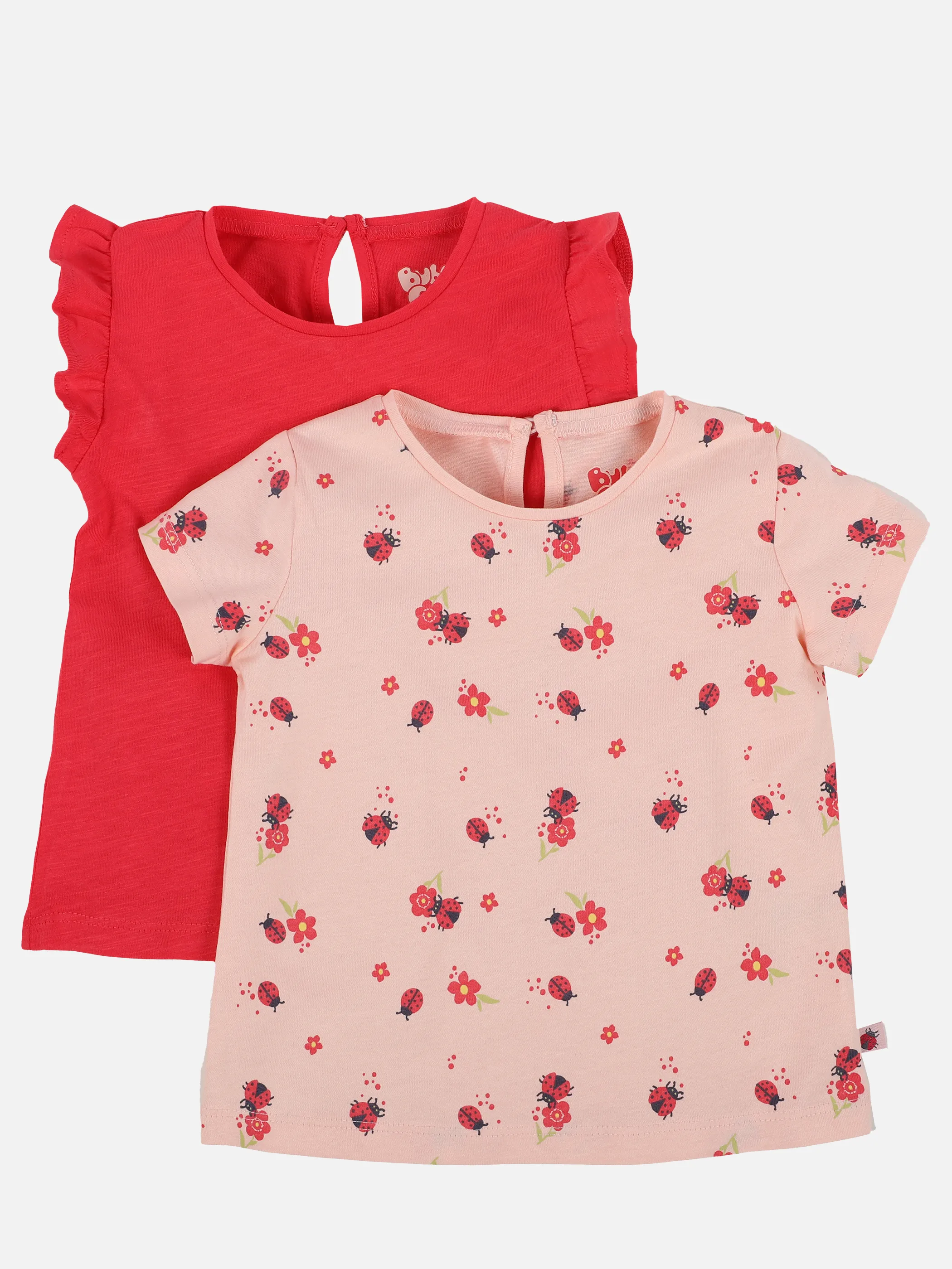 Bubble Gum BM 2er Pack T-Shirts in uni rot und rosa AOP Rosa 892633 ROSA/ROT 1