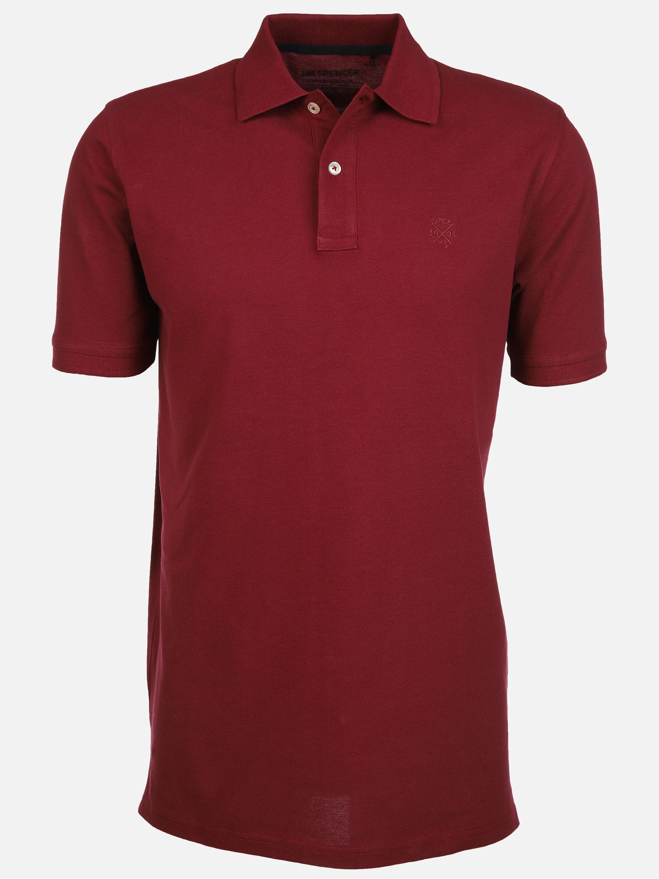 Jim Spencer He. Poloshirt 1/2 Arm uni basic Rot 890322 DK RED 1