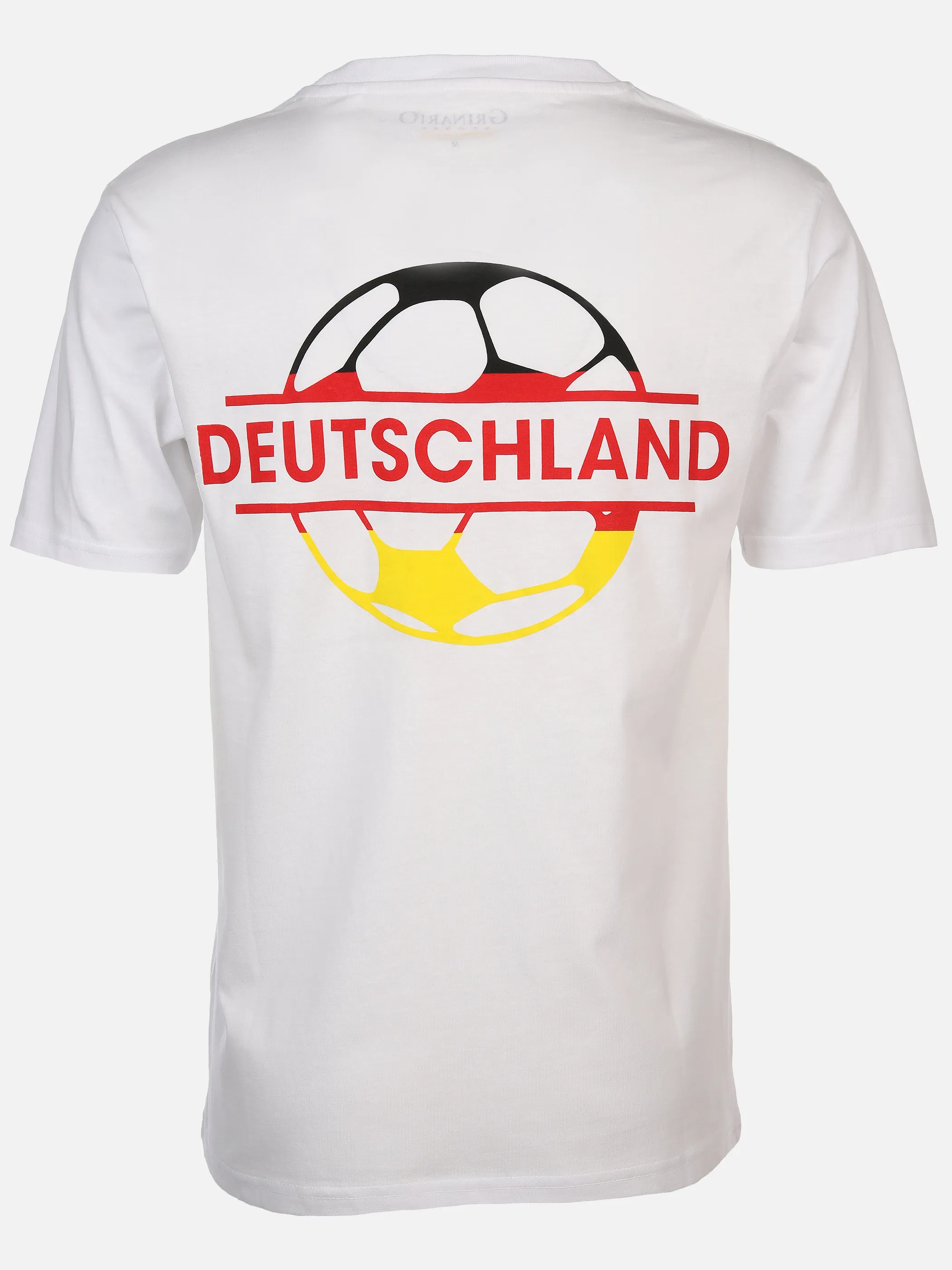 Grinario Sports Unisex T-Shirt EM24, Deutschland Weiß 889226 BP 2